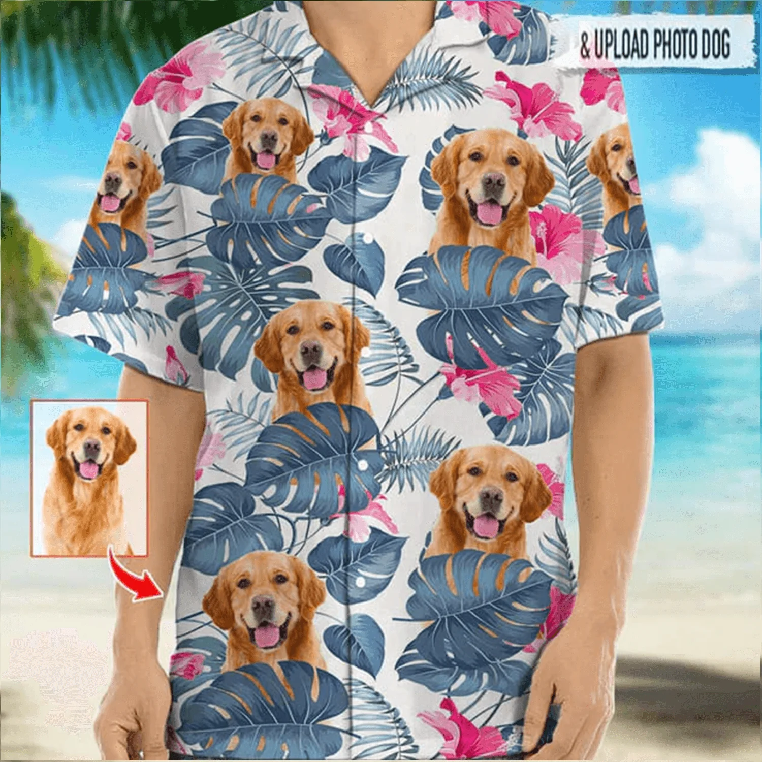Custom Photo Upload Dog Hawaiian Shirt, Custom Animal Hawaiian Shirt, Personalized Hawaiian Shirts - Perfect Gift For Dog Lovers, Family, Friends