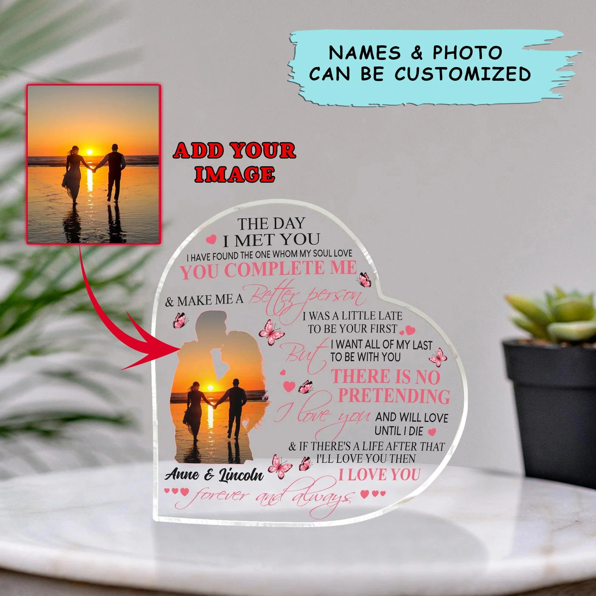 Custom Shaped Acrylic Plaque - Personalized Wife The Day I Met You Custom Shaped Acrylic Plaque - Perfect Gift For Wife, Husband, Couple