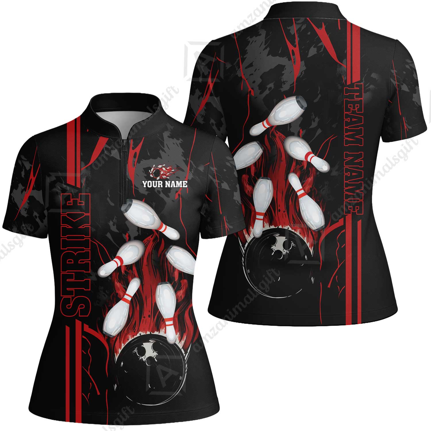 Custom Team Name Bowling Strike Team  Bowling Jersey - Custom Name Bowling Strike Personalized Bowling Polo Shirt - Uniform Shirt For Bowlers - Image 12
