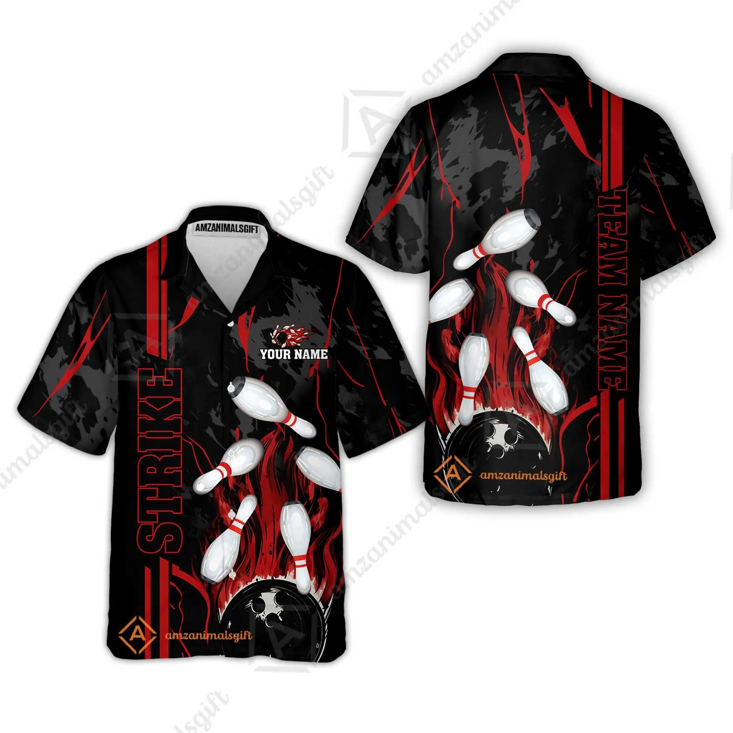 Custom Team Name Bowling Strike Team  Bowling Jersey - Custom Name Bowling Strike Personalized Bowling Polo Shirt - Uniform Shirt For Bowlers - Image 4