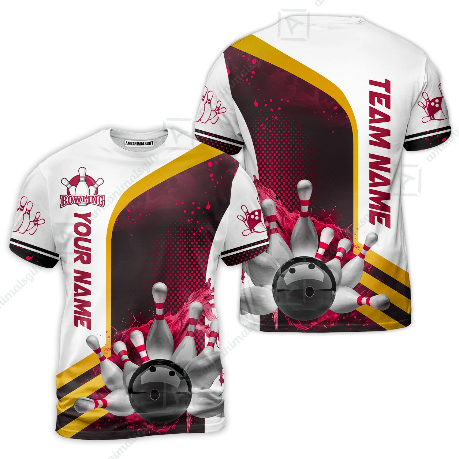 Custom Team Name Bowling Team Jersey - Custom Name Bowling Ball And Pins Water Personalized Bowling Polo Shirt - Uniform Shirt For Bowlers - Image 22