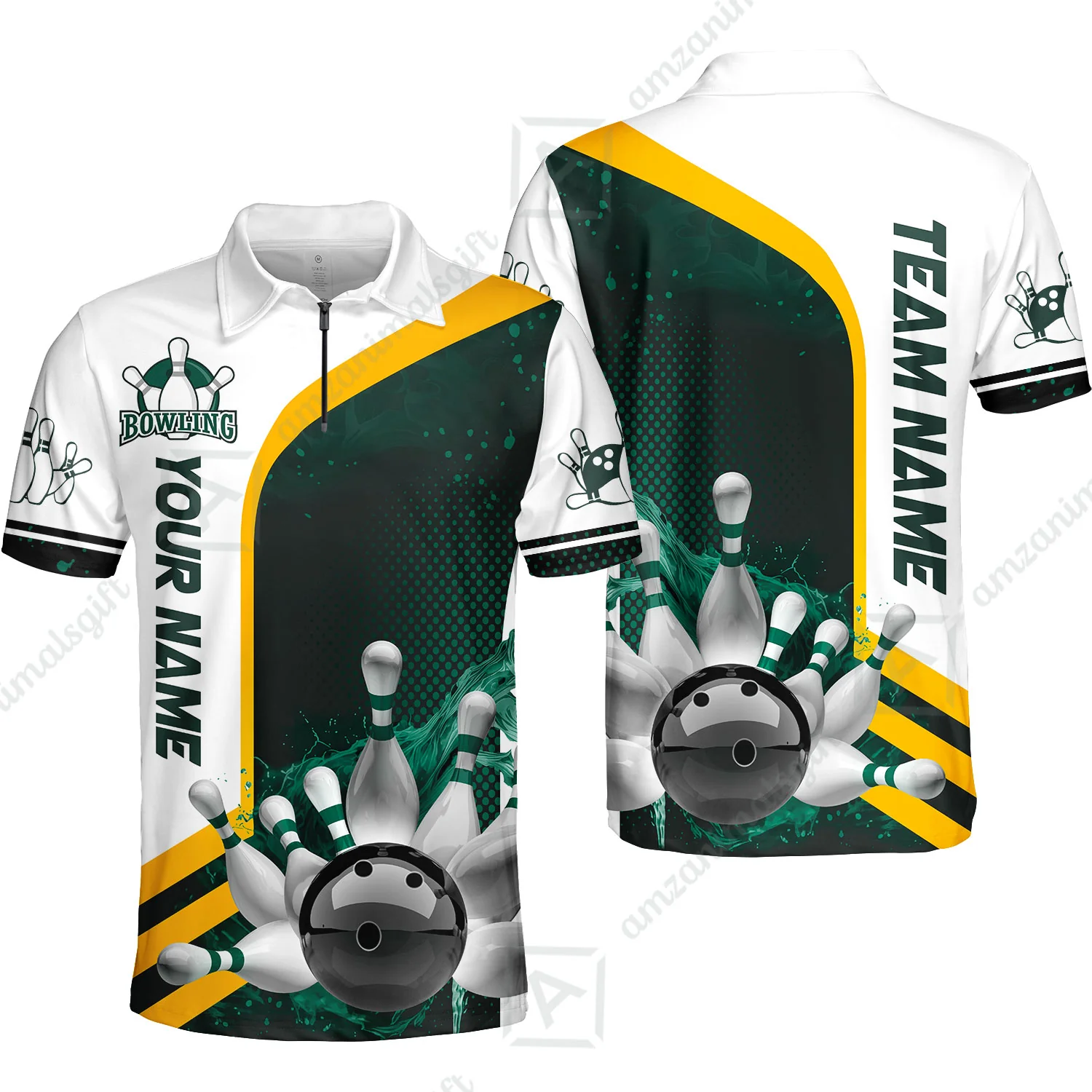 Custom Team Name Bowling Team Jersey - Custom Name Bowling Ball And Pins Water Personalized Bowling Polo Shirt - Uniform Shirt For Bowlers - Image 43