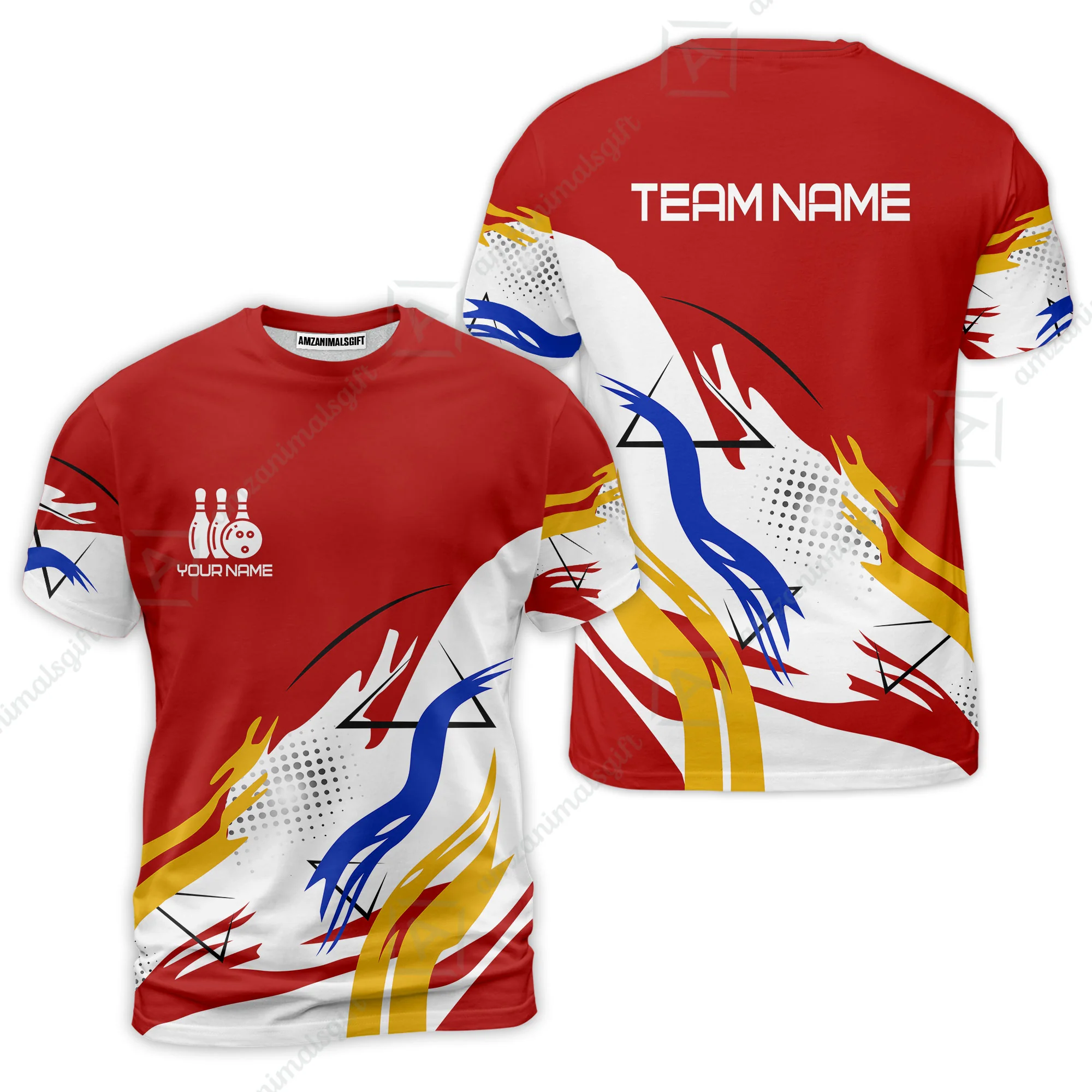Customize Name, Team Name Bowling Jersey, Bowling Team Jersey Multicolor Polo Quarter-Zip Shirts, Custom Bowling Uniforms Jerseys - Image 19