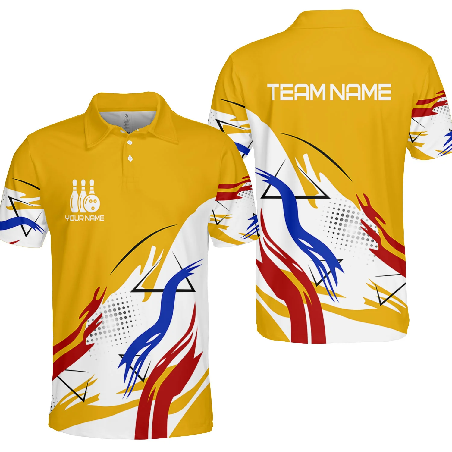 Customize Name, Team Name Bowling Jersey, Bowling Team Jersey Multicolor Polo Quarter-Zip Shirts, Custom Bowling Uniforms Jerseys - Image 22