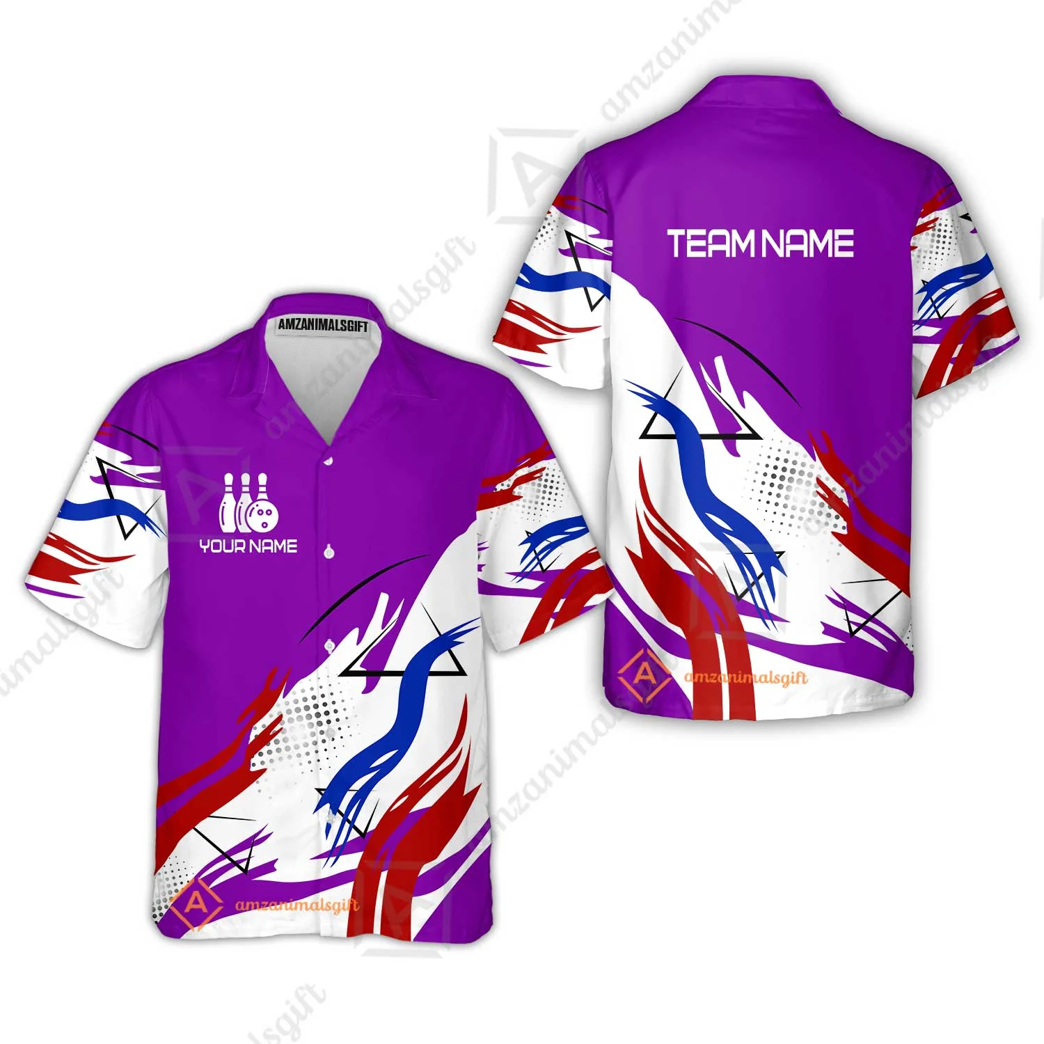 Customize Name, Team Name Bowling Jersey, Bowling Team Jersey Multicolor Polo Quarter-Zip Shirts, Custom Bowling Uniforms Jerseys - Image 34