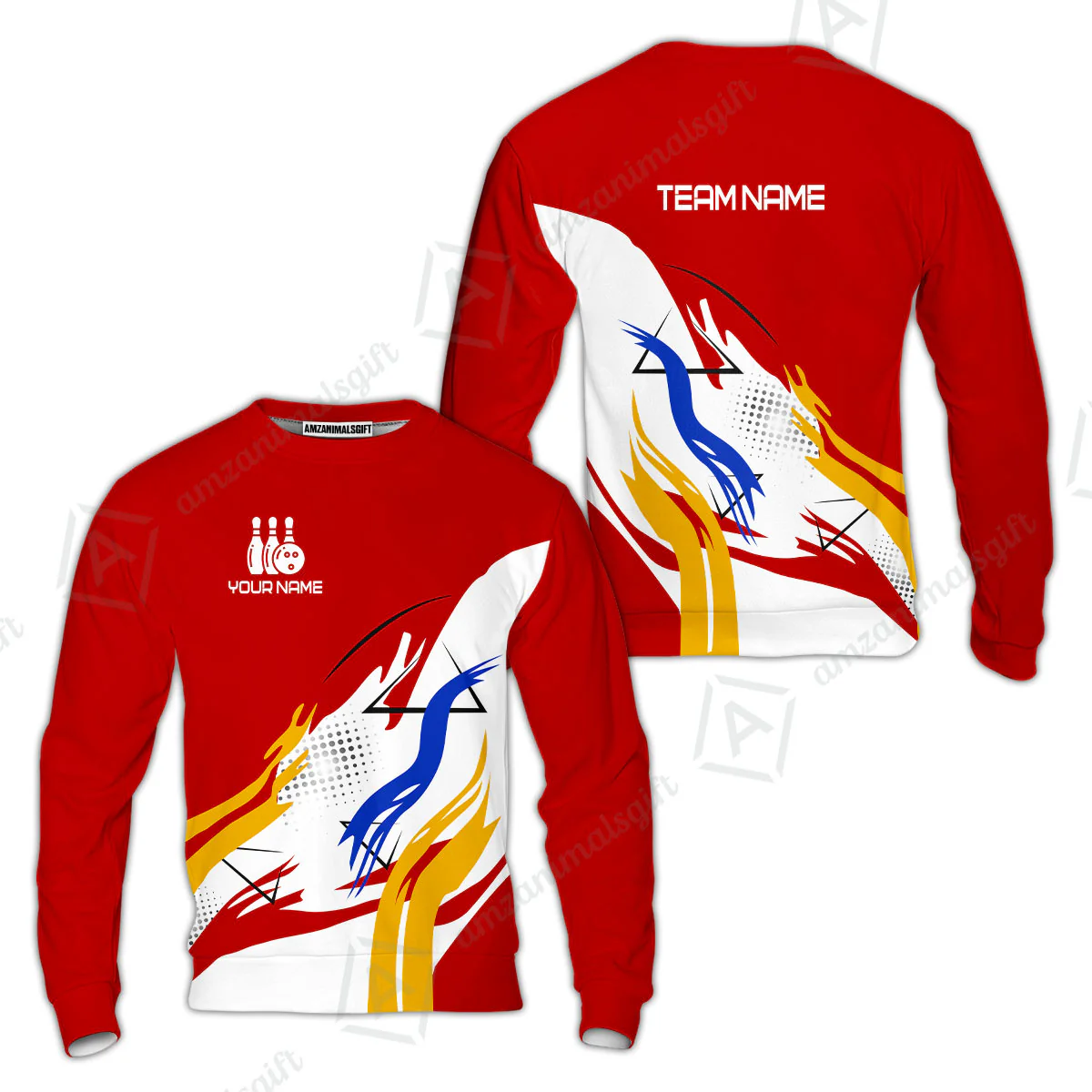 Customize Name, Team Name Bowling Jersey, Bowling Team Jersey Multicolor Polo Quarter-Zip Shirts, Custom Bowling Uniforms Jerseys - Image 47