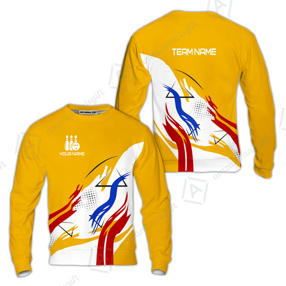 Customize Name, Team Name Bowling Jersey, Bowling Team Jersey Multicolor Polo Quarter-Zip Shirts, Custom Bowling Uniforms Jerseys - Image 51