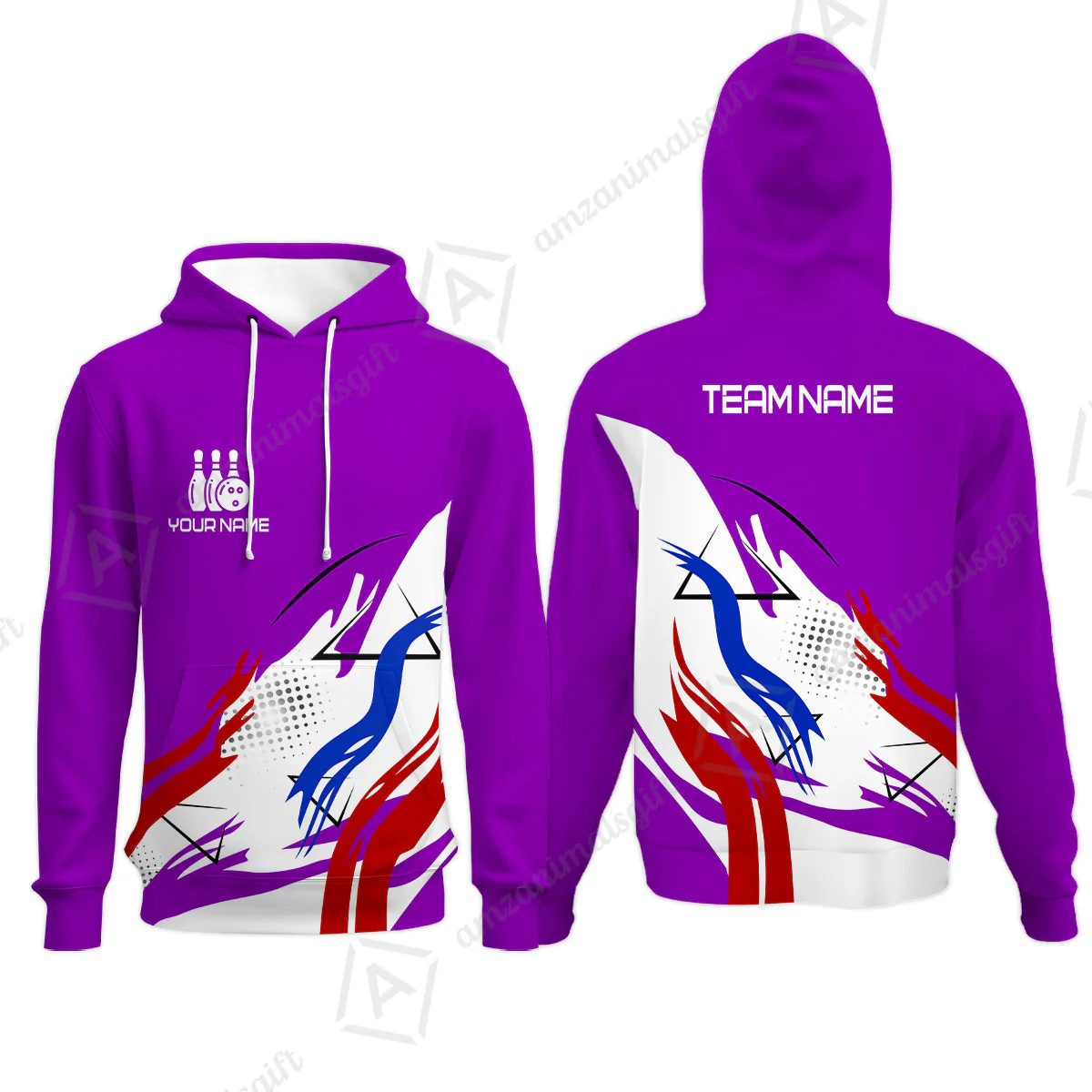 Customize Name, Team Name Bowling Jersey, Bowling Team Jersey Multicolor Polo Quarter-Zip Shirts, Custom Bowling Uniforms Jerseys - Image 54