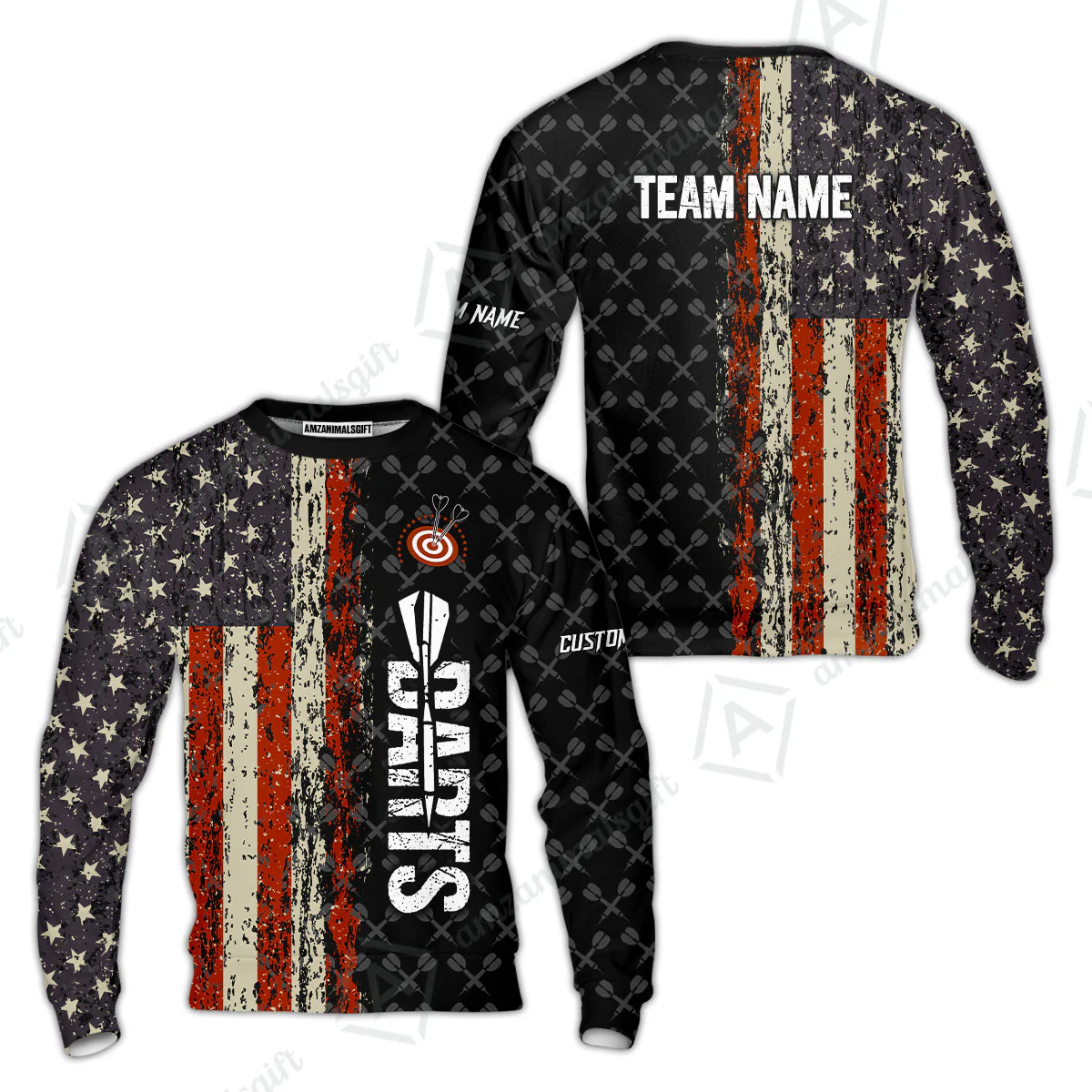 Customized American Flag Darts Polo Shirt, Darts Grunge Style Team Jersey Polo Shirt, Perfect Outfit for Darts Players - Image 10