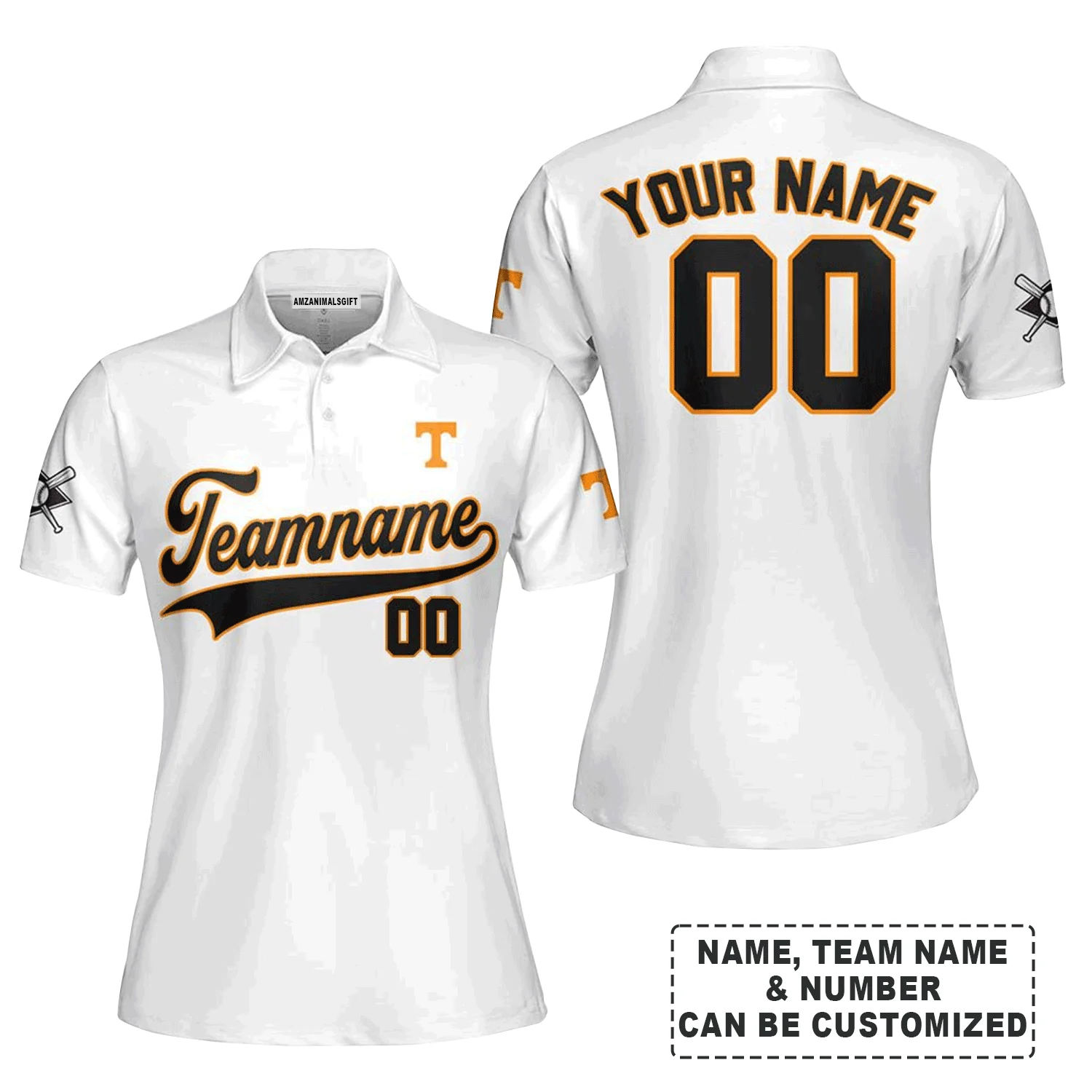 Customized Baseball Women Polo Shirt, Indiana Baseball Logo White Custom Polo Shirt - Perfect Polo Shirt For Women, Baseball Lovers