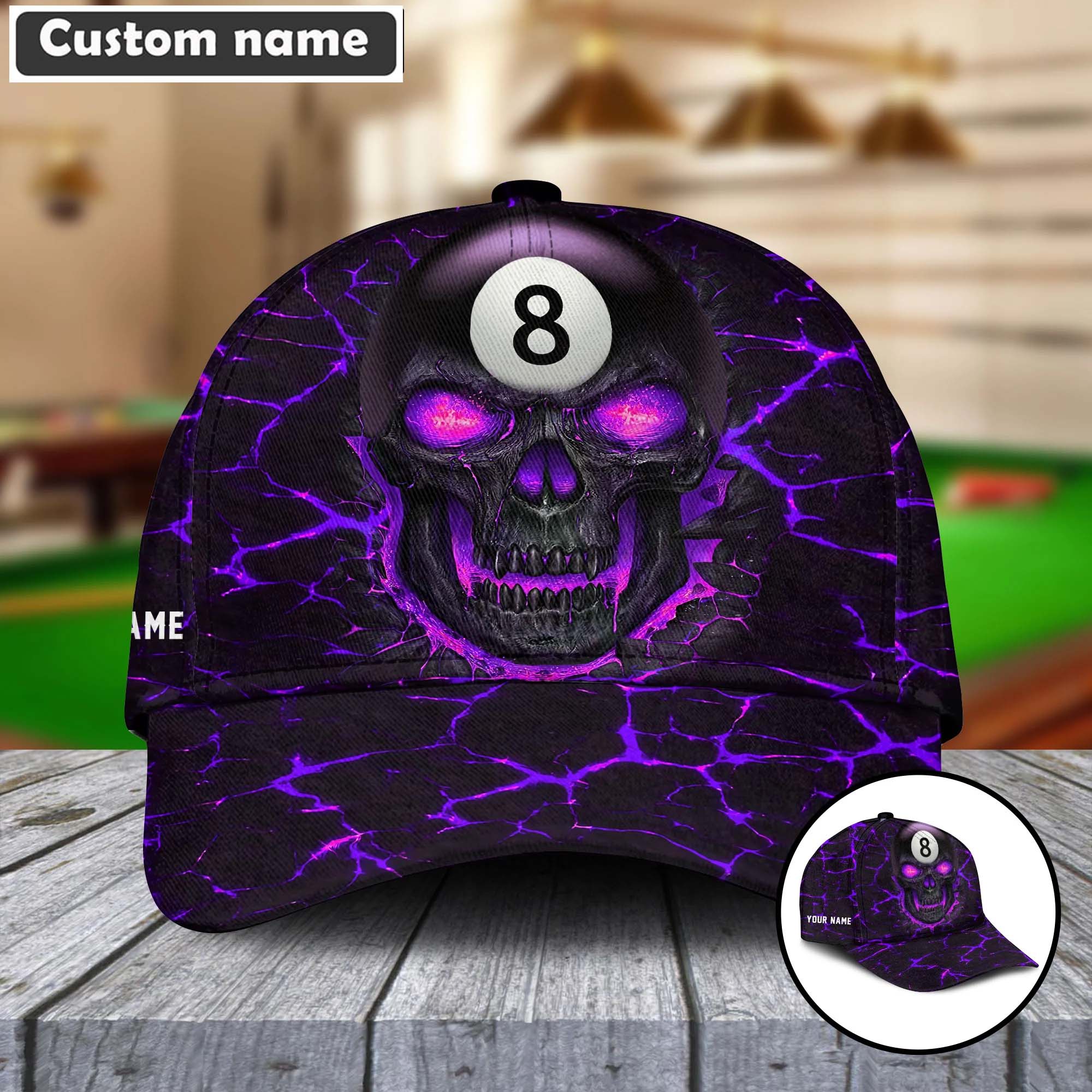 Customized Billiard Cap, Personalized Billiard Pools Skull Hats, Best Billiard Pool Hat For Billiard Players (8 colors) - Image 6