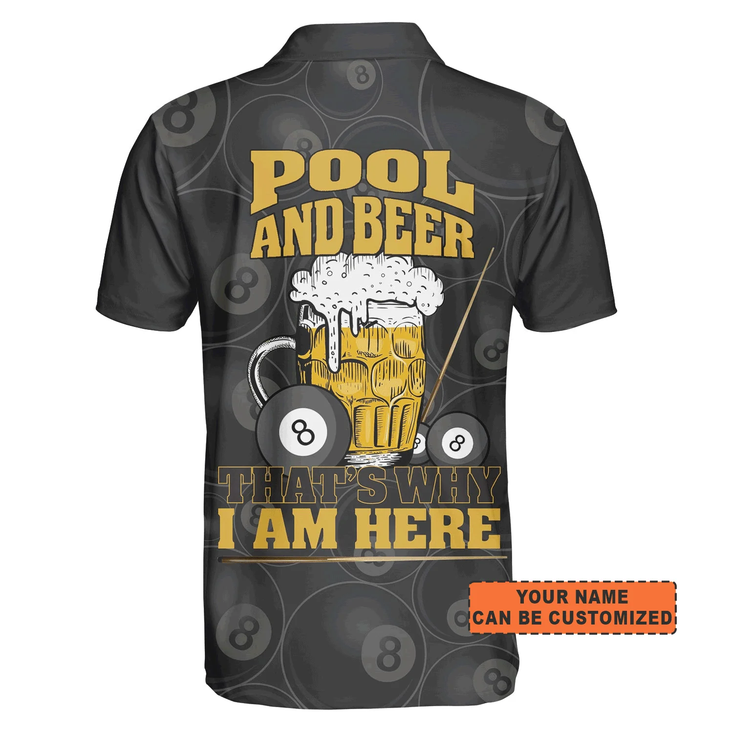 Customized Billiard Men Polo Shirt, Personalized Billiard Pool And Beer That's Why I am Here Shirt For Men, Bowling Lovers - Image 3