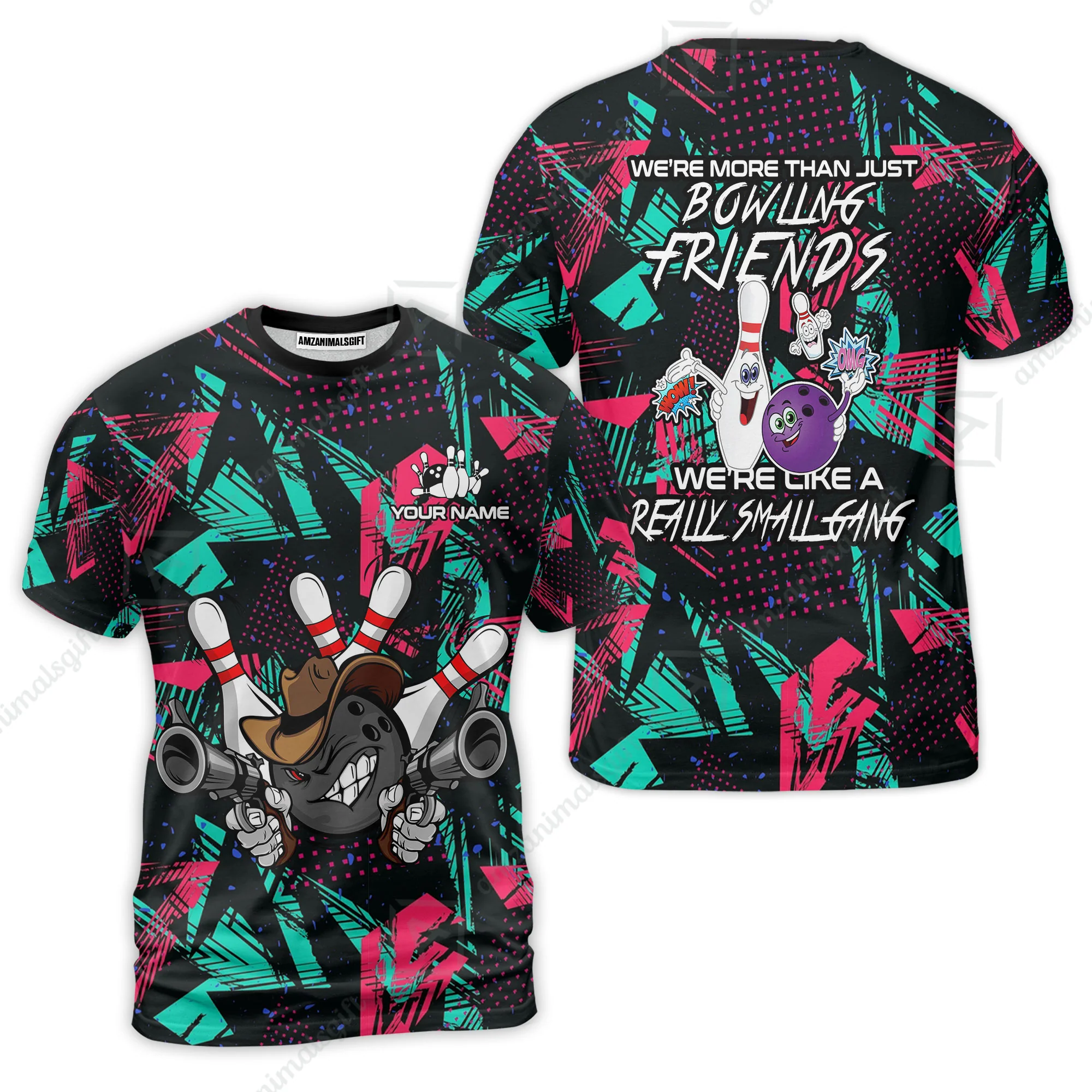 Customized Bowling Friends Polo Shirt, Really Small Gang Bowling Team Polo Shirt, Perfect Outfit For Bowlers - Image 5