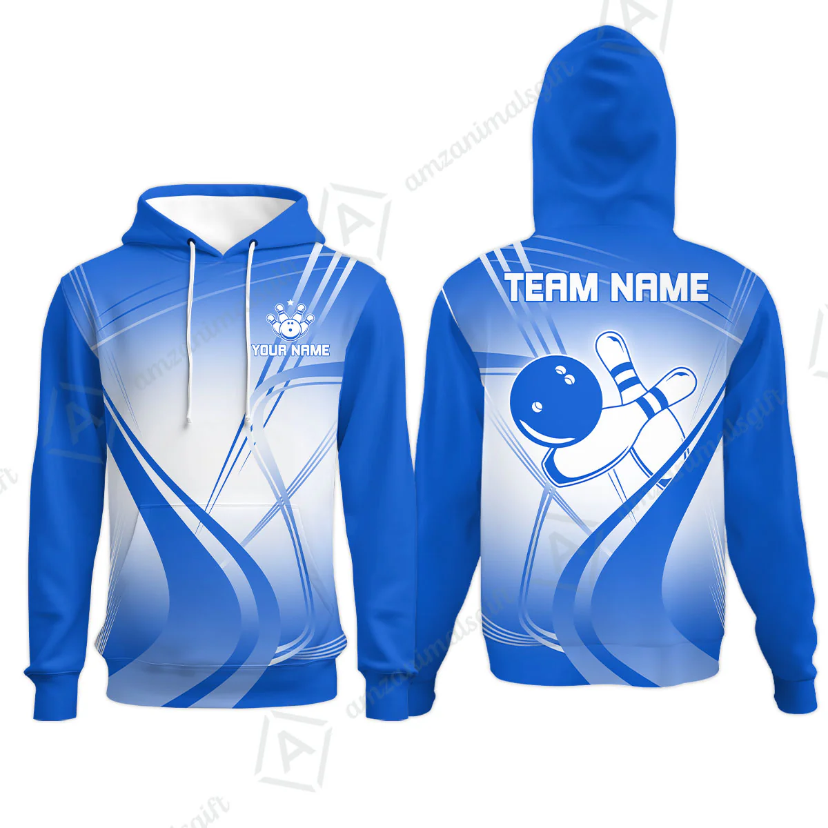 Customized Bowling Hoodie, Custom Bowling Uniform Hoodie, Multicolor Team Style Jersey for Bowlers - Image 3