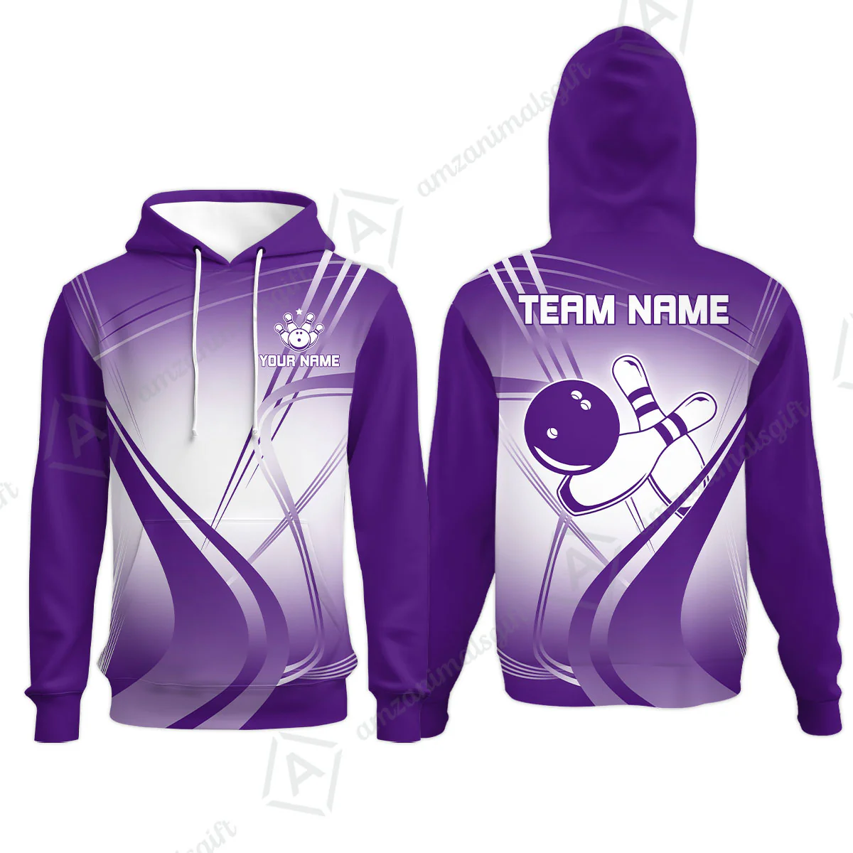Customized Bowling Hoodie, Custom Bowling Uniform Hoodie, Multicolor Team Style Jersey for Bowlers - Image 4