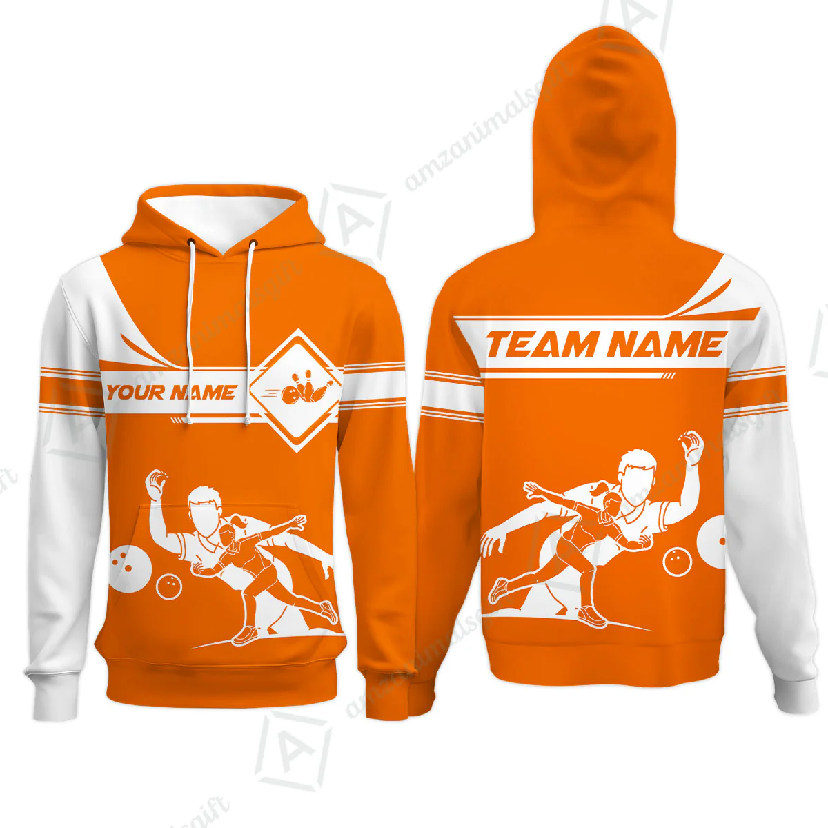 Customized Bowling Hoodie, Men And Women Playing Bowling Ball Hoodie Uniform Multicolor For Bowlers - Image 2