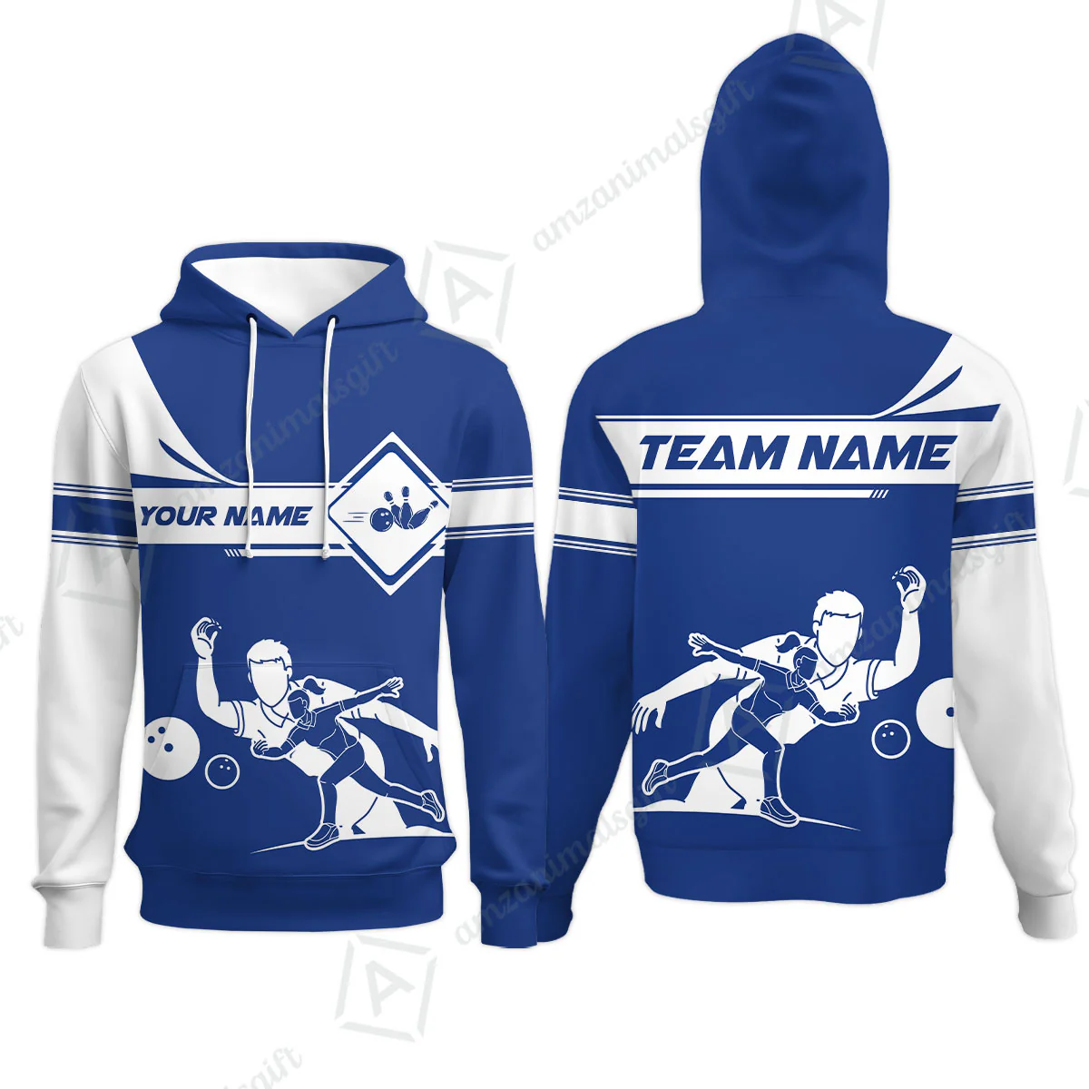 Customized Bowling Hoodie, Men And Women Playing Bowling Ball Hoodie Uniform Multicolor For Bowlers - Image 4