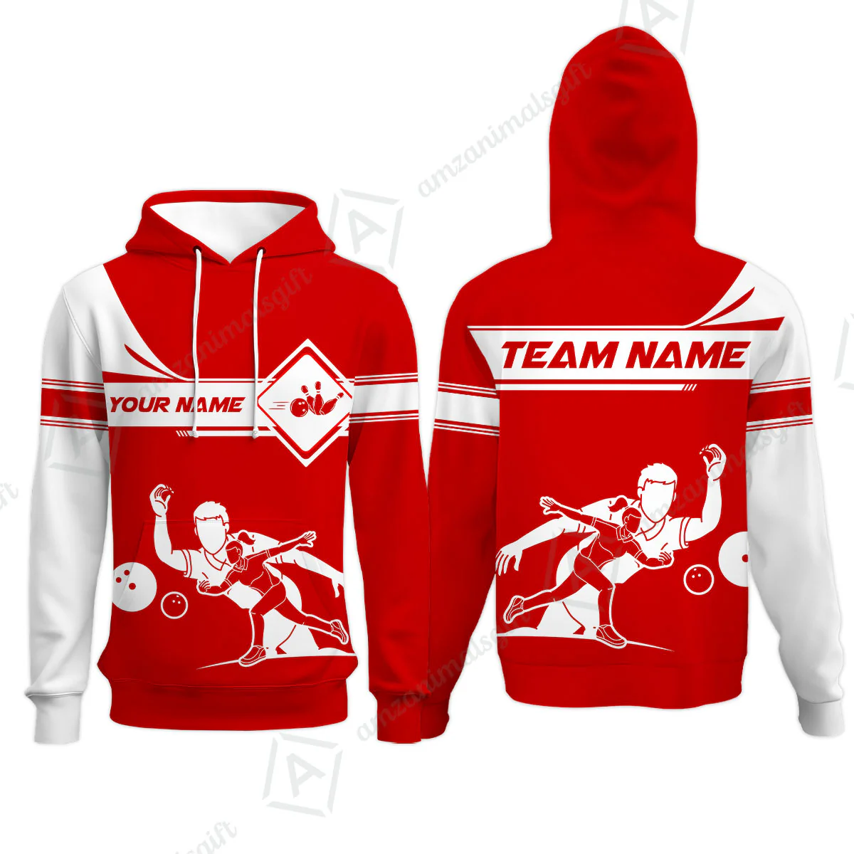 Customized Bowling Hoodie, Men And Women Playing Bowling Ball Hoodie Uniform Multicolor For Bowlers - Image 5