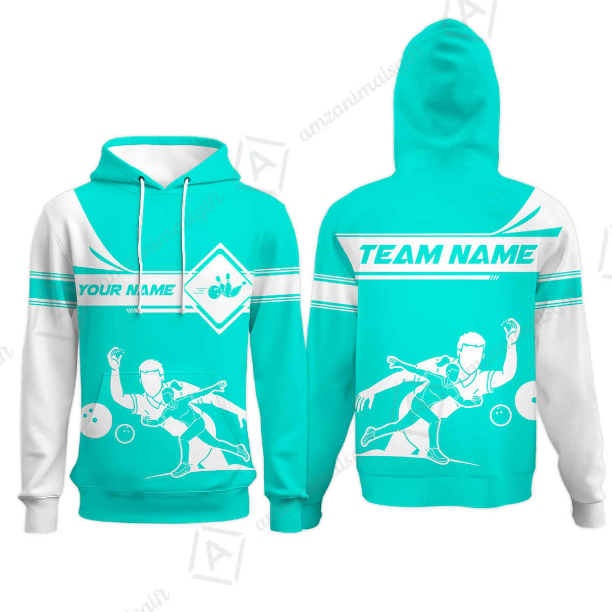 Customized Bowling Hoodie, Men And Women Playing Bowling Ball Hoodie Uniform Multicolor For Bowlers - Image 8