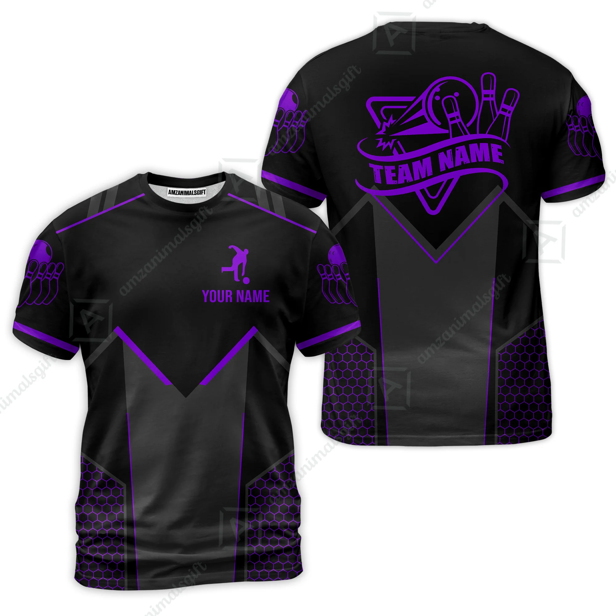 Customized Bowling Jersey Shirt, Bowling Esports Pattern Short Sleeve Jersey For Men Women Bowlers - Image 13
