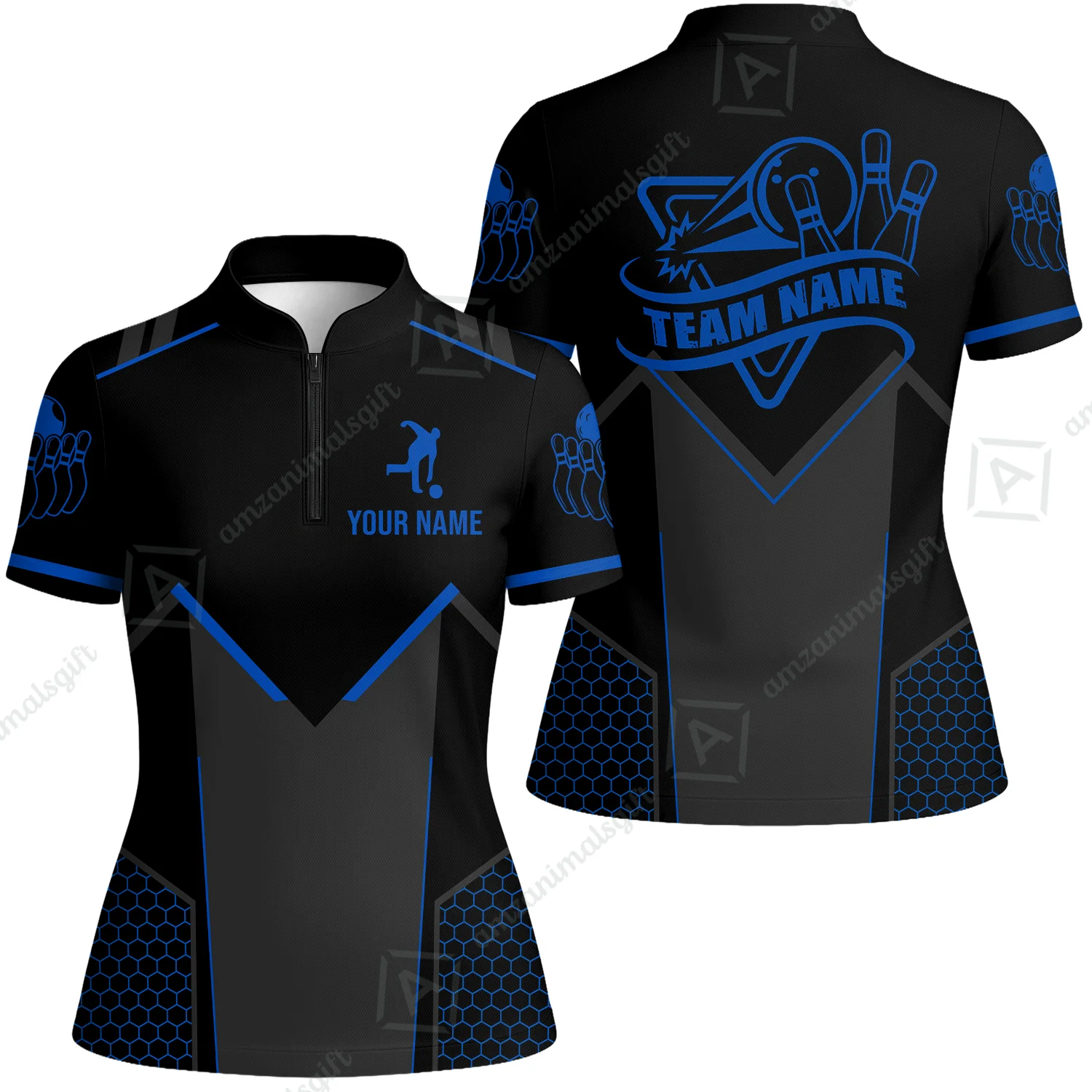 Customized Bowling Jersey Shirt, Bowling Esports Pattern Short Sleeve Jersey For Men Women Bowlers - Image 15