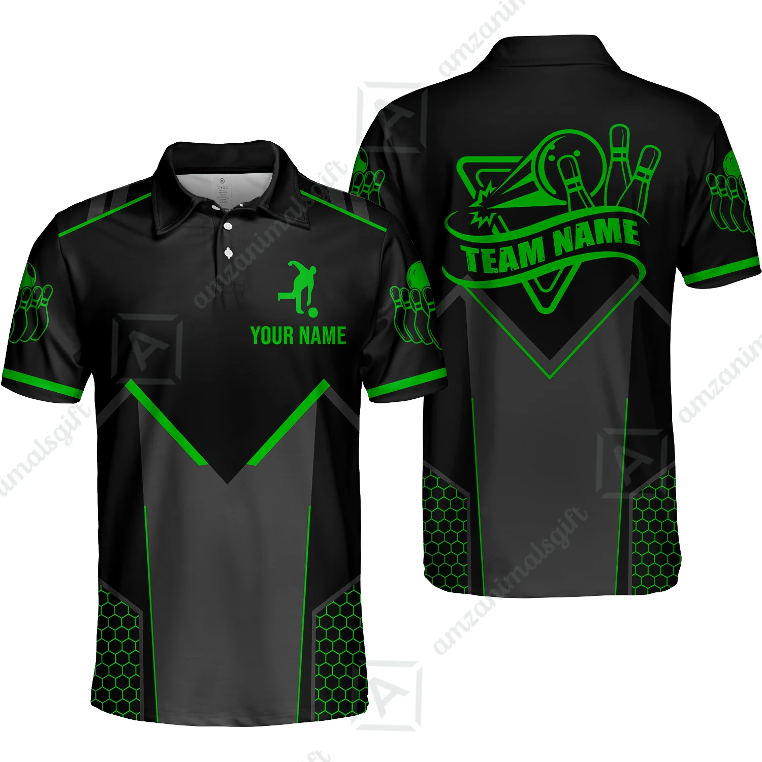 Customized Bowling Jersey Shirt, Bowling Esports Pattern Short Sleeve Jersey For Men Women Bowlers - Image 21