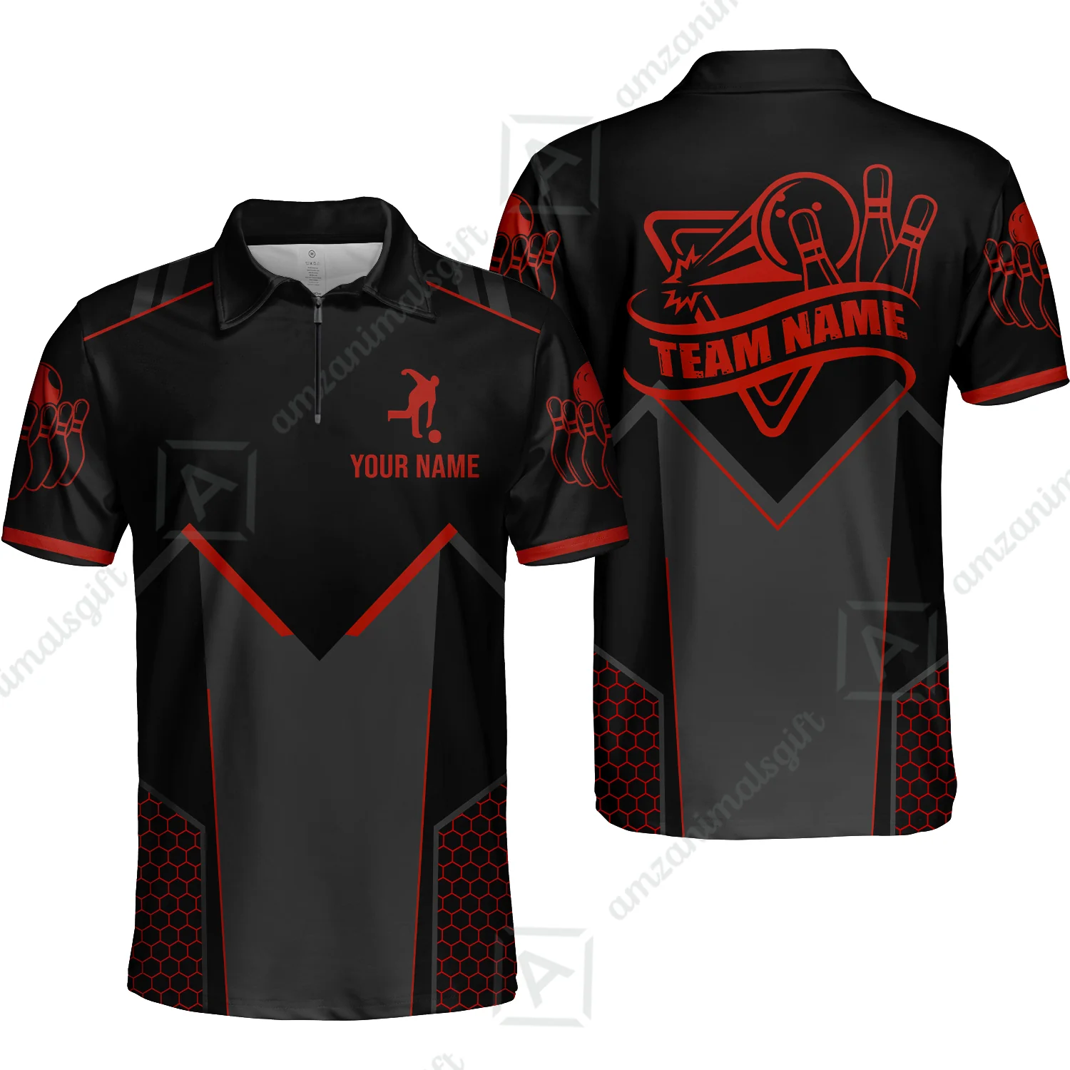 Customized Bowling Jersey Shirt, Bowling Esports Pattern Short Sleeve Jersey For Men Women Bowlers - Image 26