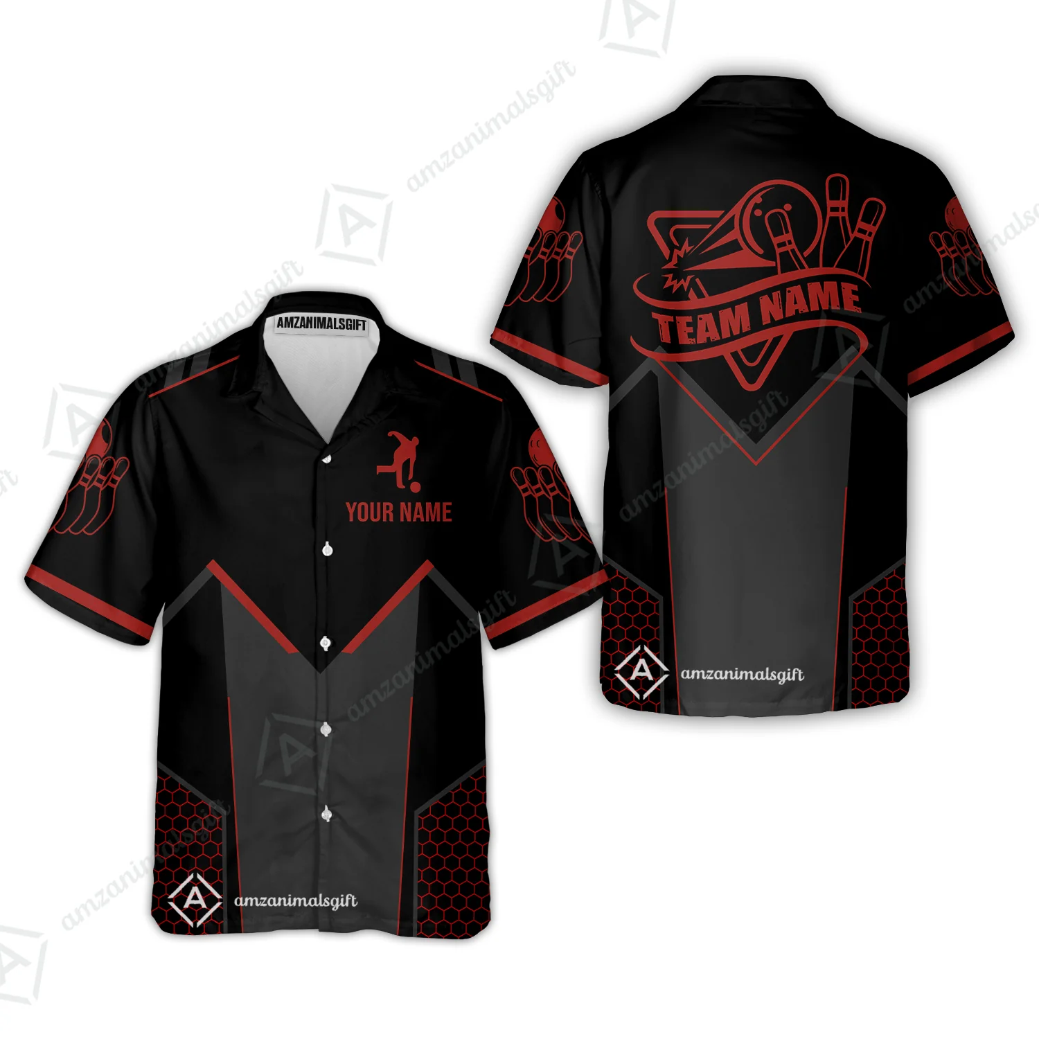 Customized Bowling Jersey Shirt, Bowling Esports Pattern Short Sleeve Jersey For Men Women Bowlers - Image 36