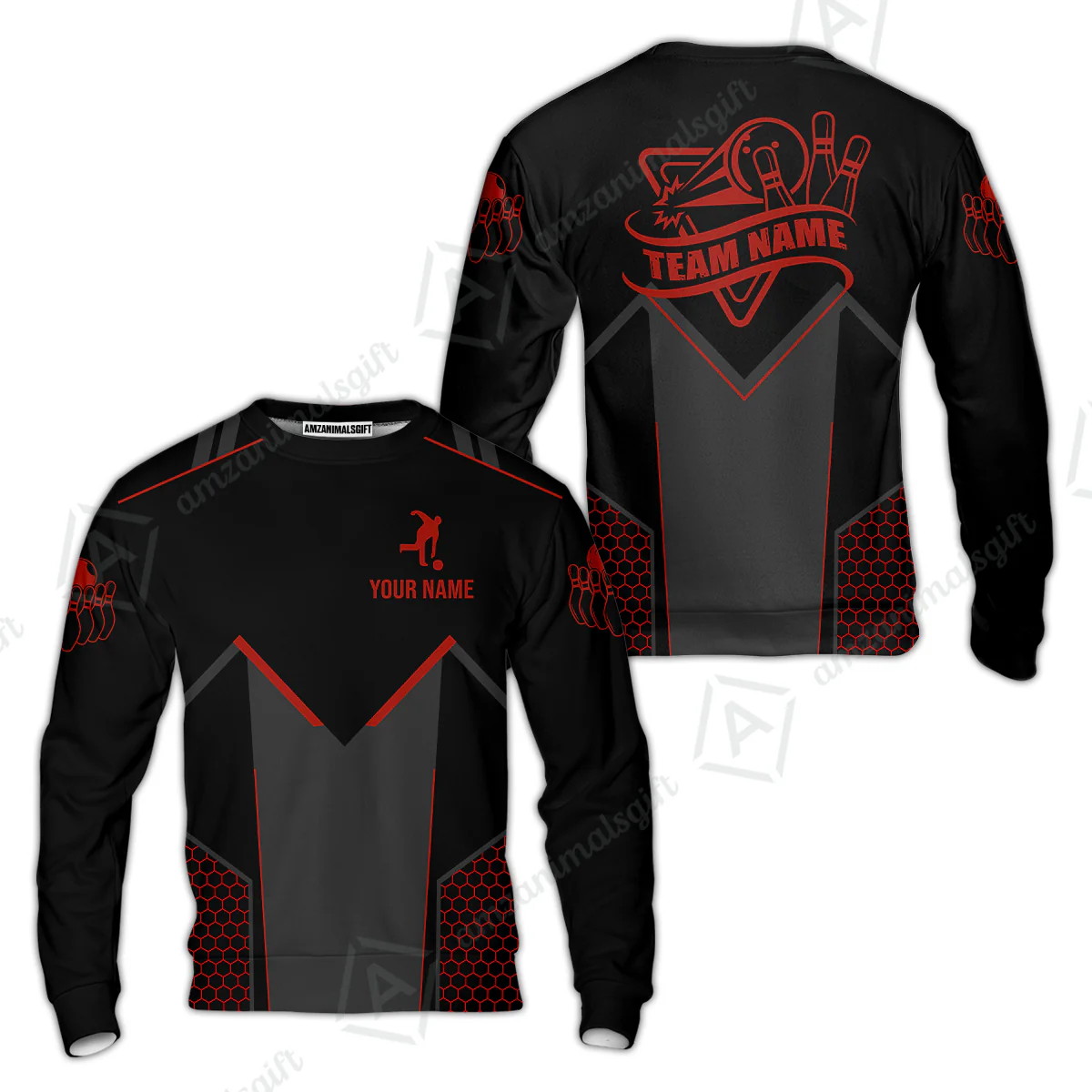 Customized Bowling Jersey Shirt, Bowling Esports Pattern Short Sleeve Jersey For Men Women Bowlers - Image 46