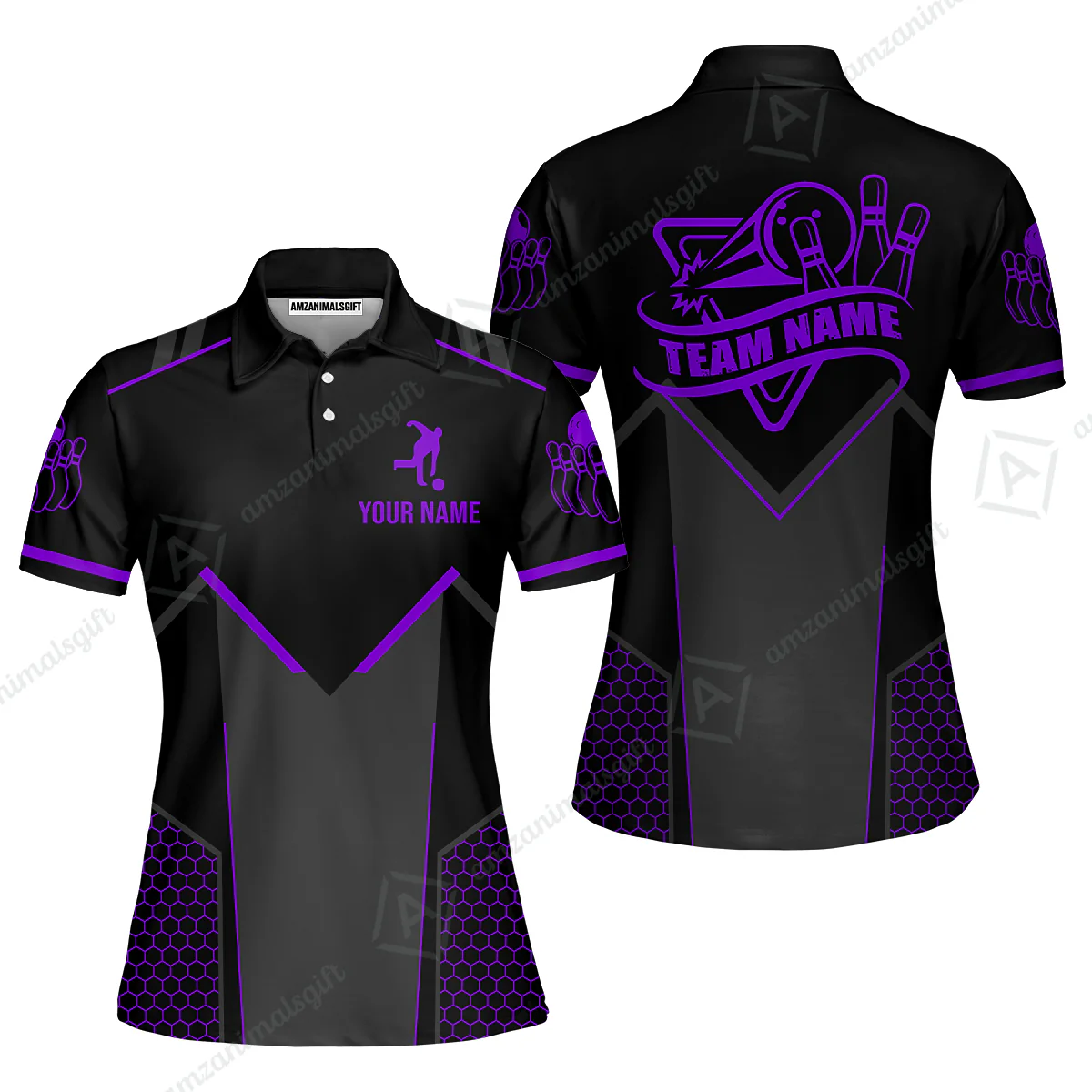 Customized Bowling Jersey Shirt, Bowling Esports Pattern Short Sleeve Jersey For Men Women Bowlers - Image 47