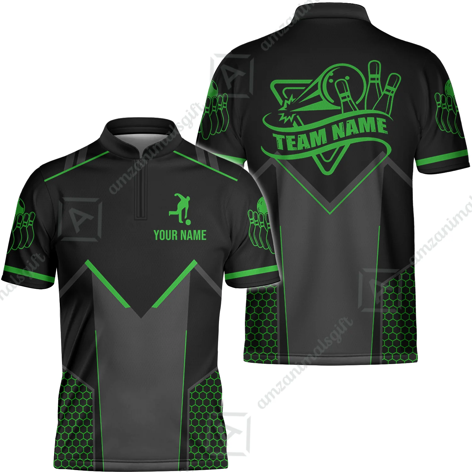 Customized Bowling Jersey Shirt, Bowling Esports Pattern Short Sleeve Jersey For Men Women Bowlers - Image 65