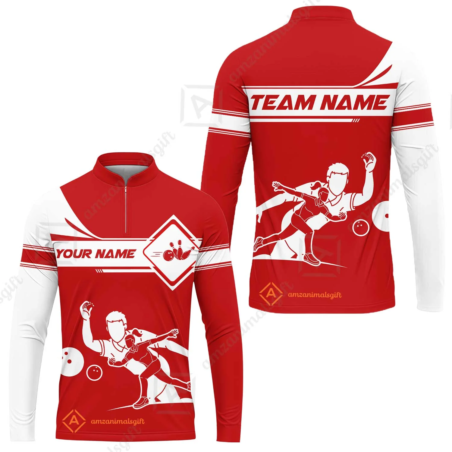 Customized Bowling Long Sleeve Jersey, Men And Women Playing Bowling Ball Long Sleeve Jersey, Personalized Bowling Uniform Multicolor For Bowlers - Image 5