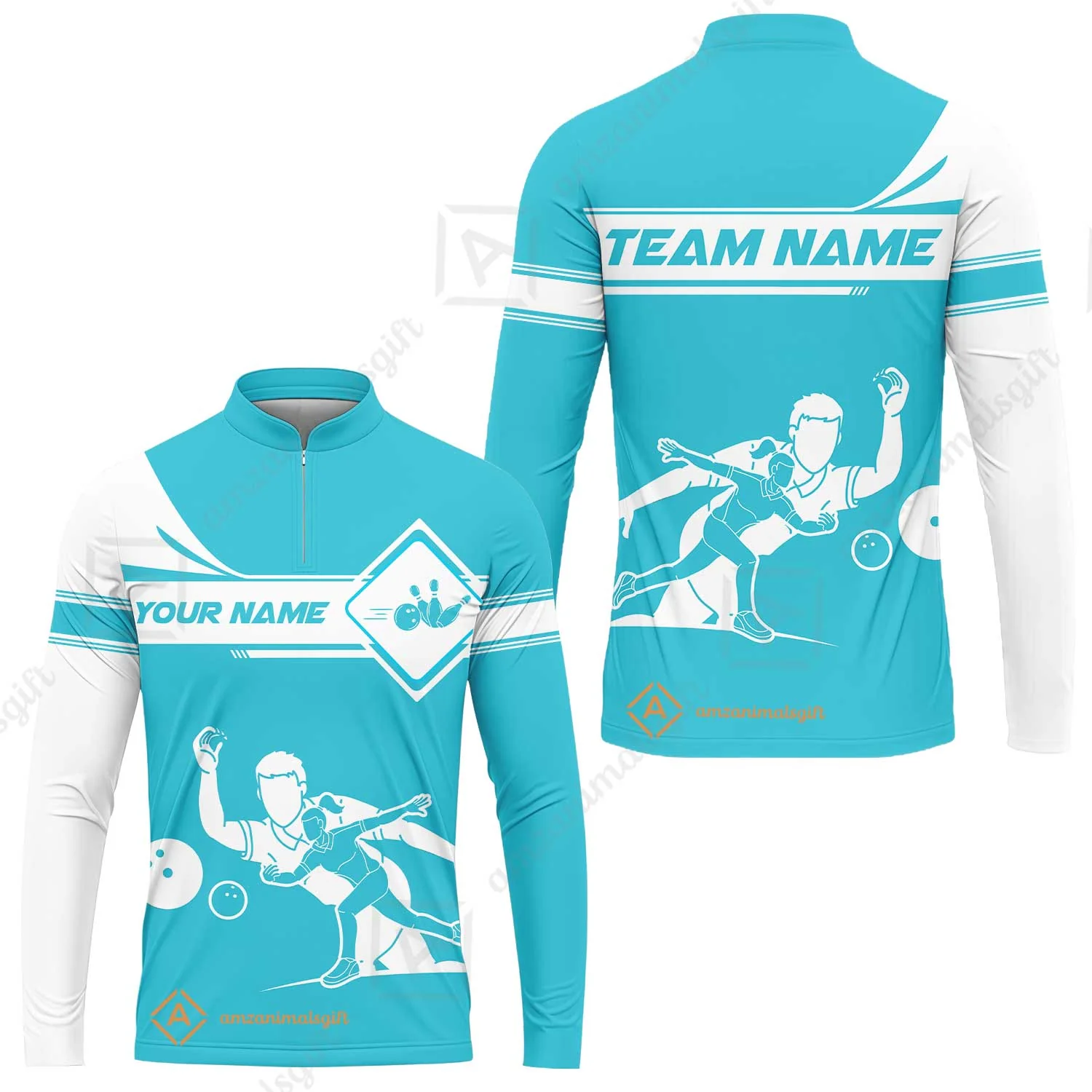 Customized Bowling Long Sleeve Jersey, Men And Women Playing Bowling Ball Long Sleeve Jersey, Personalized Bowling Uniform Multicolor For Bowlers - Image 6