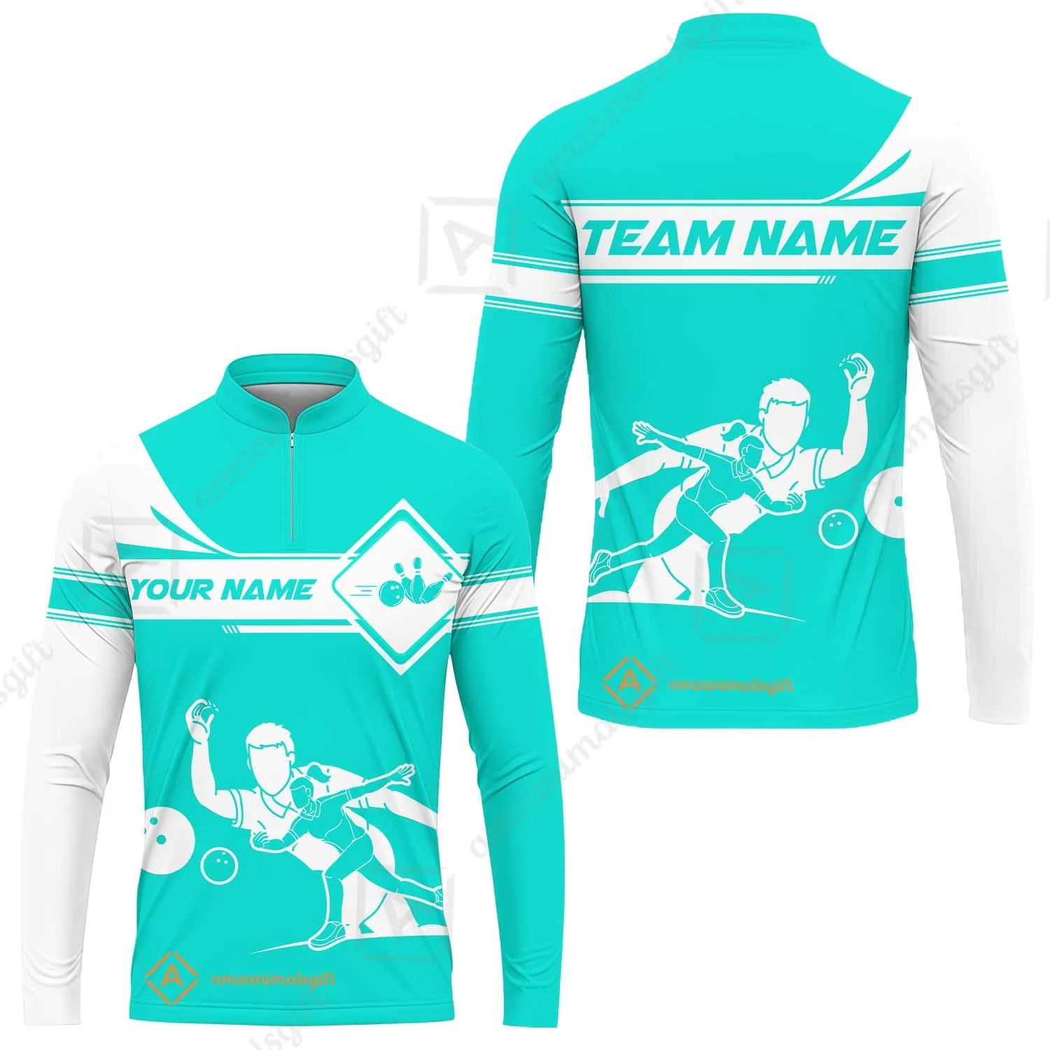 Customized Bowling Long Sleeve Jersey, Men And Women Playing Bowling Ball Long Sleeve Jersey, Personalized Bowling Uniform Multicolor For Bowlers - Image 7