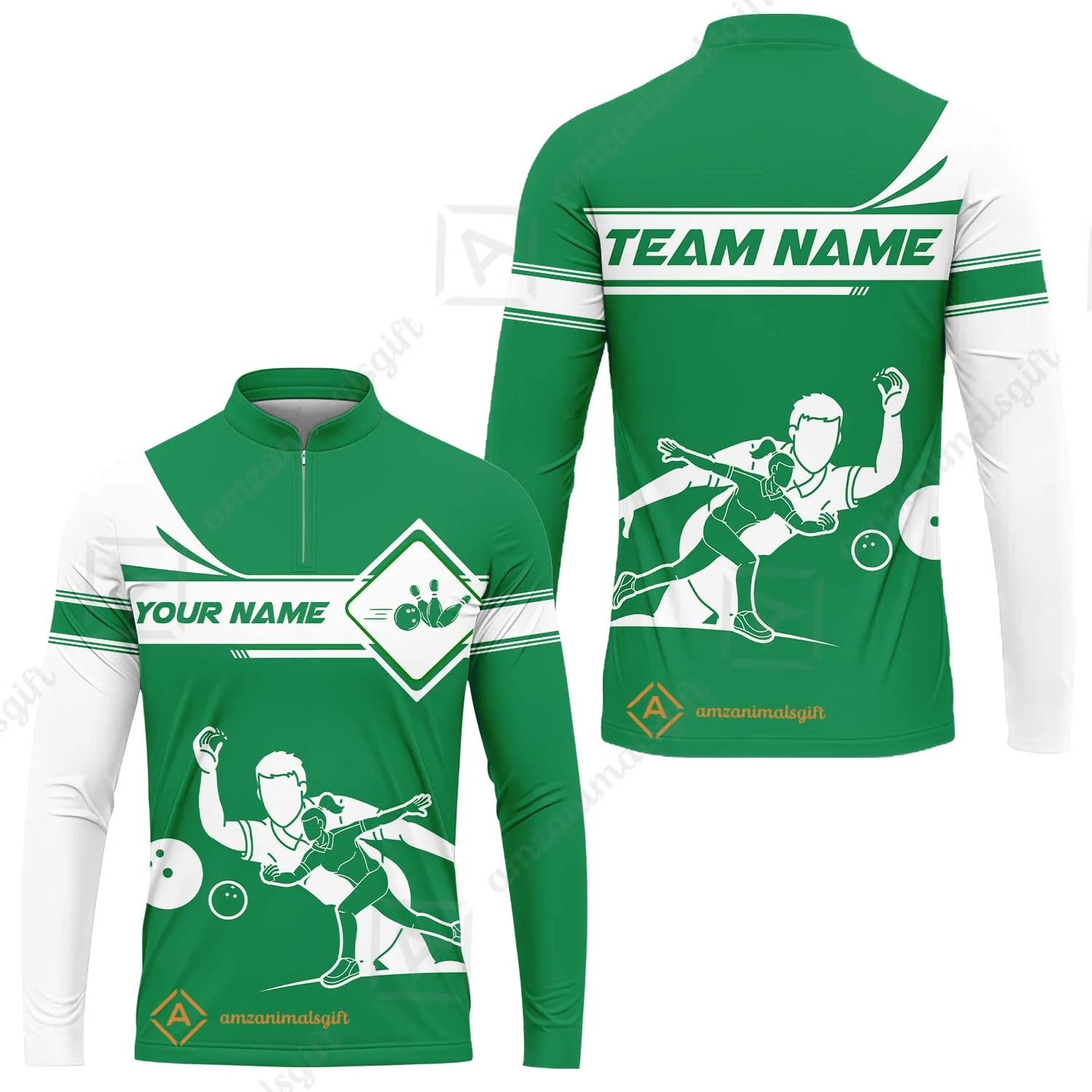 Customized Bowling Long Sleeve Jersey, Men And Women Playing Bowling Ball Long Sleeve Jersey, Personalized Bowling Uniform Multicolor For Bowlers - Image 8