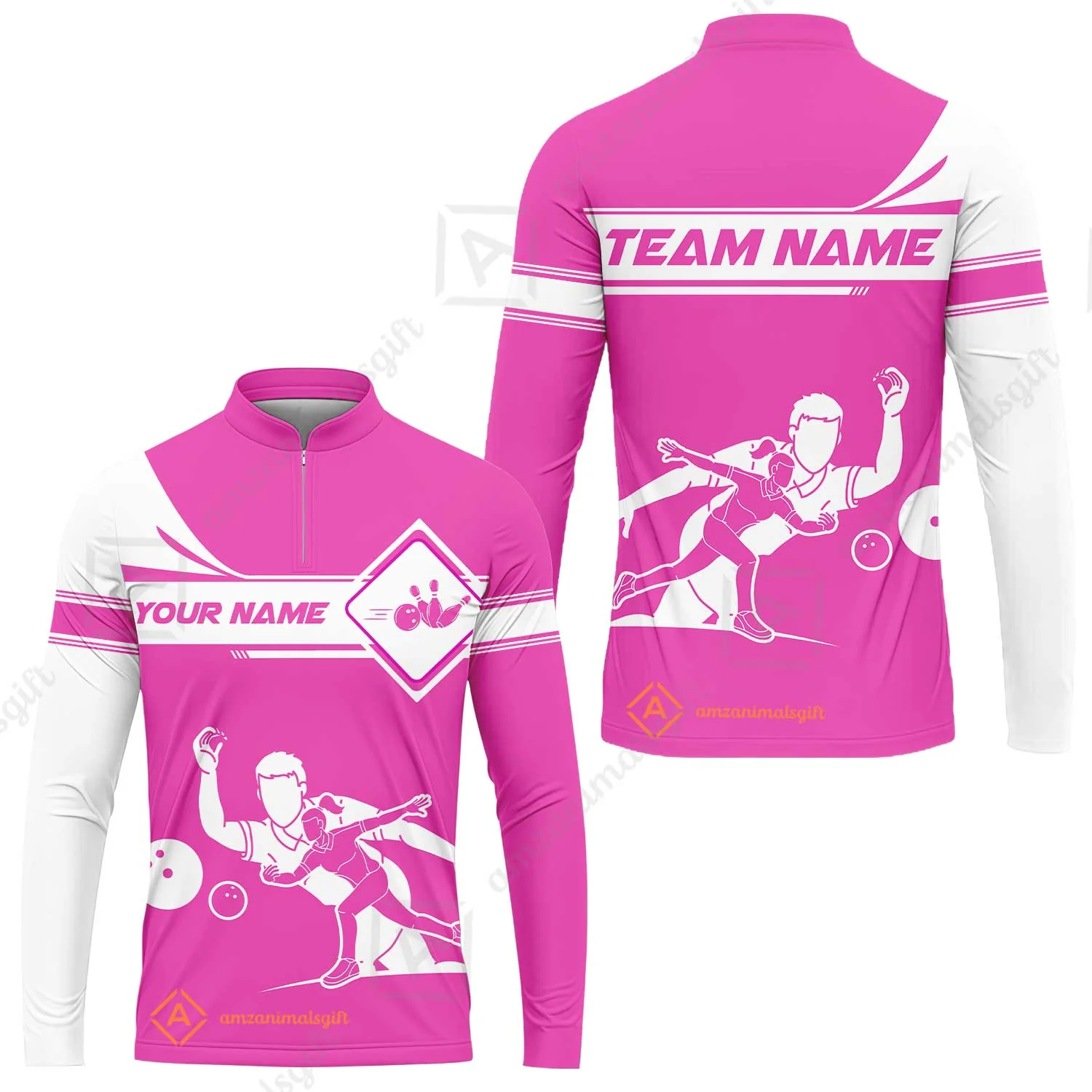 Customized Bowling Long Sleeve Jersey, Men And Women Playing Bowling Ball Long Sleeve Jersey, Personalized Bowling Uniform Multicolor For Bowlers - Image 9