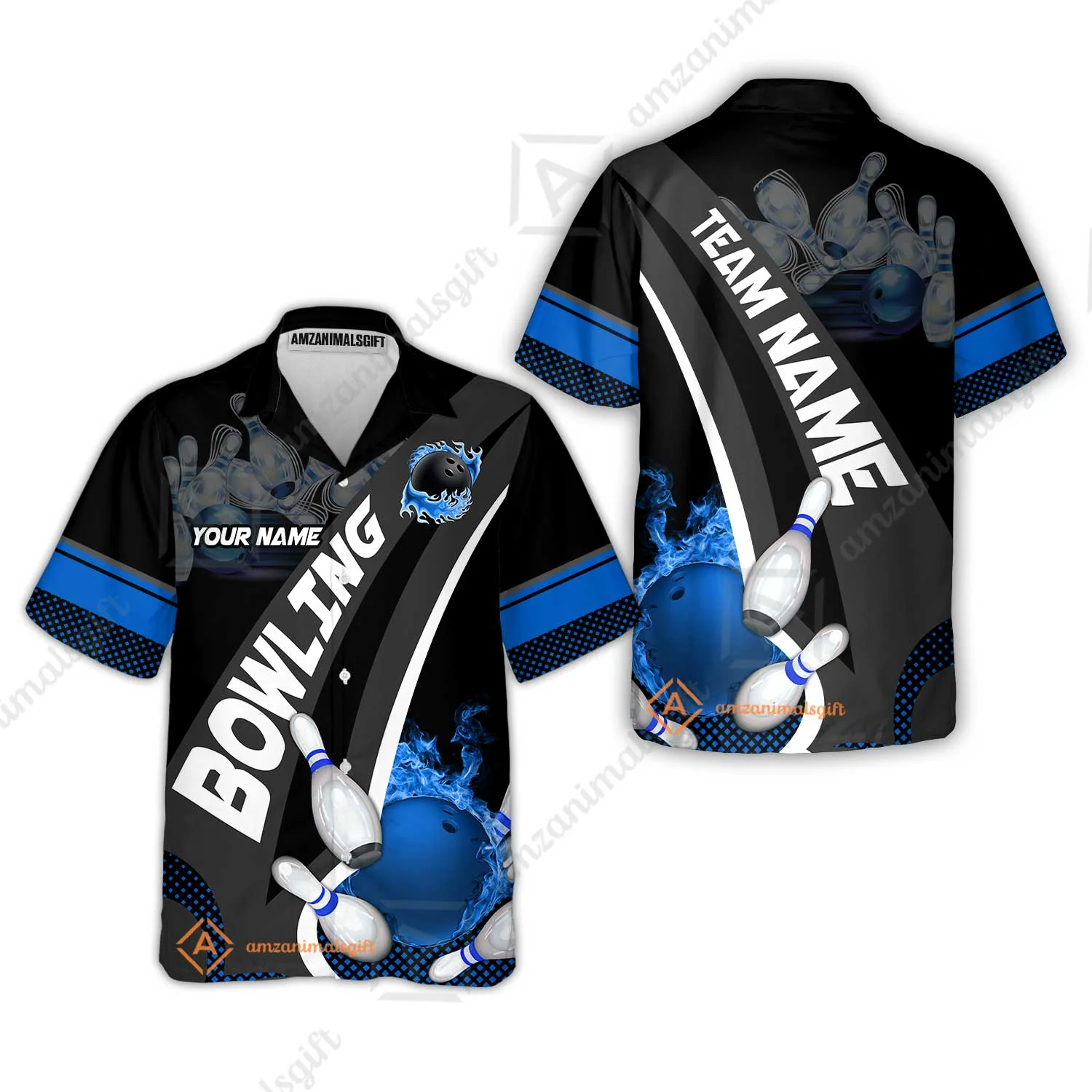 Customized Bowling Polo, Bowling And Pins Plame Premium Multicolor Option Personalized Name And Team Zipper Polo Jerseys Shirts - Image 69