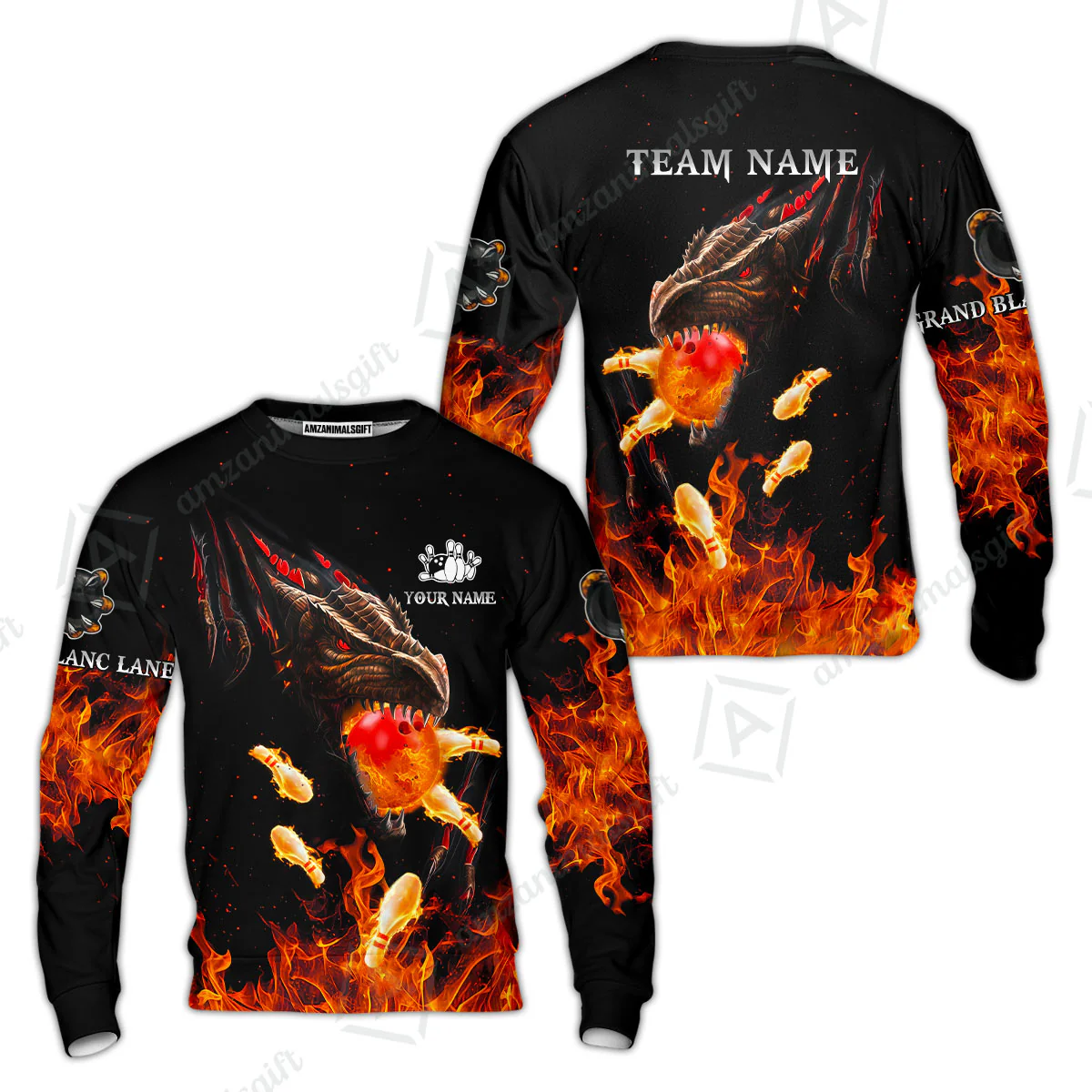 Customized Bowling Polo, Dragon Ball Fire Bowling Jersey Multicolor Option Customized Name, Team Name Polo Jerseys Shirt For Mike - Image 11