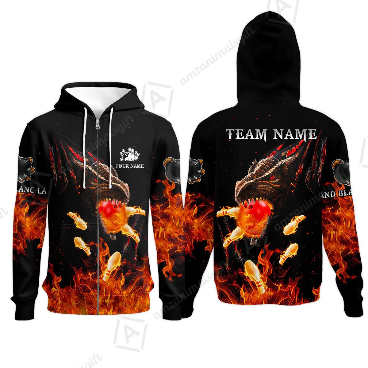 Customized Bowling Polo, Dragon Ball Fire Bowling Jersey Multicolor Option Customized Name, Team Name Polo Jerseys Shirt For Mike - Image 12