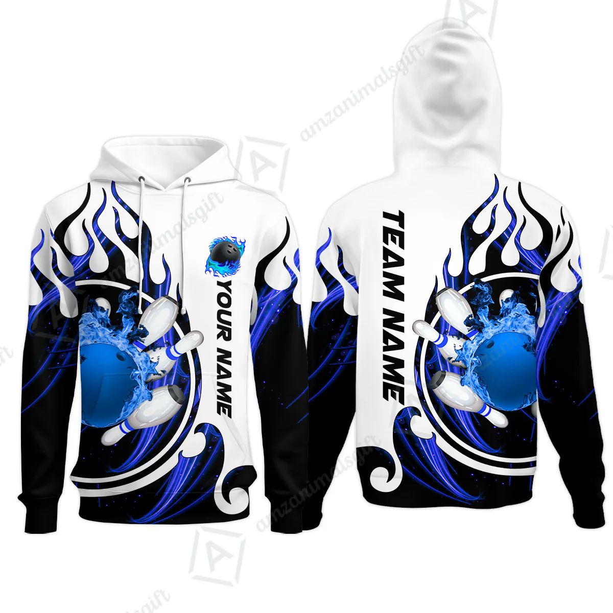 Customized Bowling Jersey Shirt, Fire Blaster Bowling And Pins Multicolor Option Customized Name, Team Name Jerseys Polo Shirts For Bowling Team - Image 38