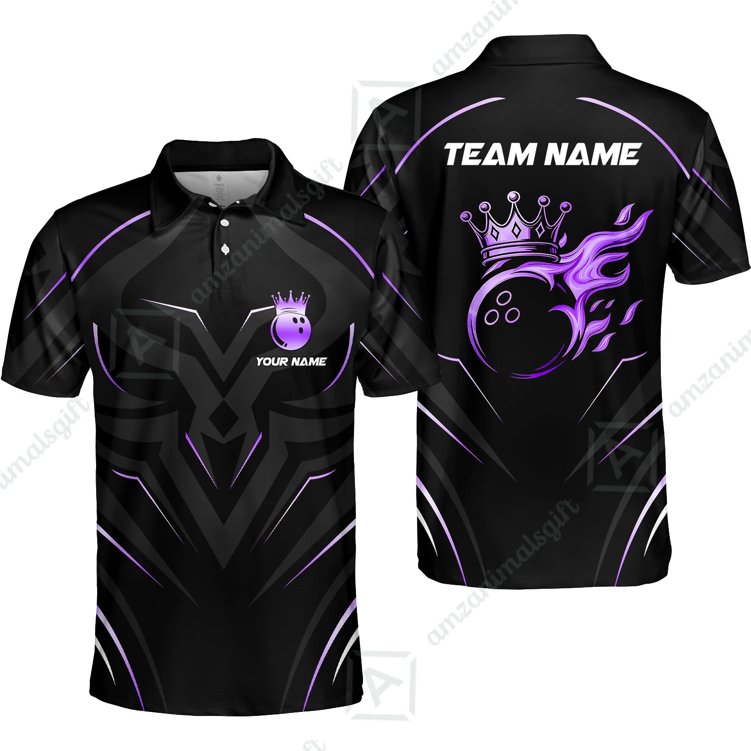 Customized Bowling Polo Shirt, Custom Crown Bowling Uniform Polo Shirt, Multicolor Team Style Jersey for Bowlers - Image 3
