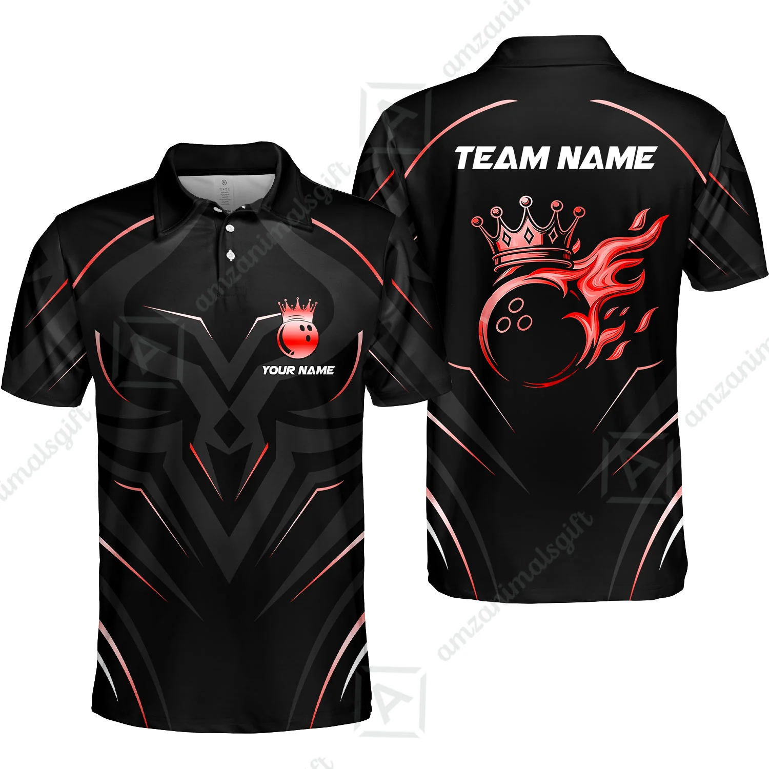 Customized Bowling Polo Shirt, Custom Crown Bowling Uniform Polo Shirt, Multicolor Team Style Jersey for Bowlers - Image 4