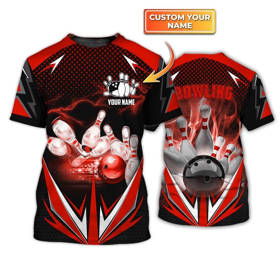 Customized Bowling Red Fire Hawaiian Shirt For Bowling Players, Bowling Team Uniform Shirts, Gift For Men, Bowling Lovers, Bowlers - Image 8