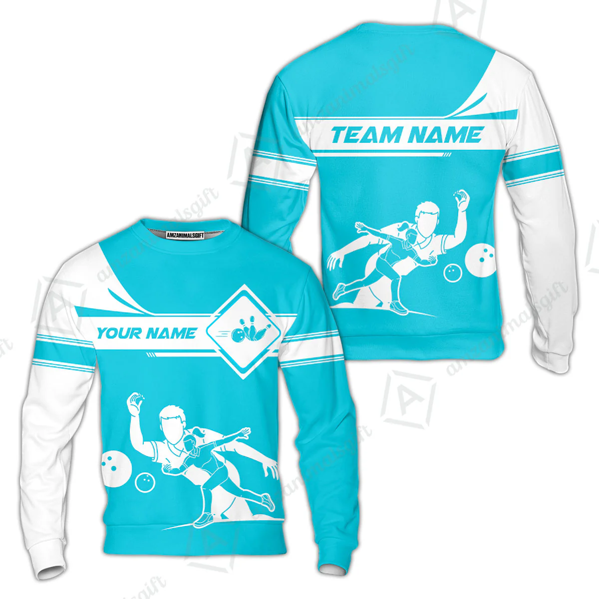 Customized Bowling Sweatshirt, Men And Women Playing Bowling Ball Sweatshirt Uniform Multicolor For Bowlers - Image 6