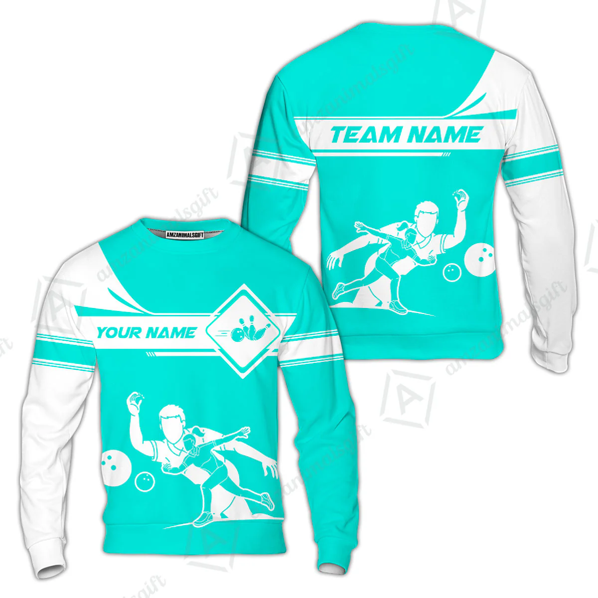 Customized Bowling Sweatshirt, Men And Women Playing Bowling Ball Sweatshirt Uniform Multicolor For Bowlers - Image 8