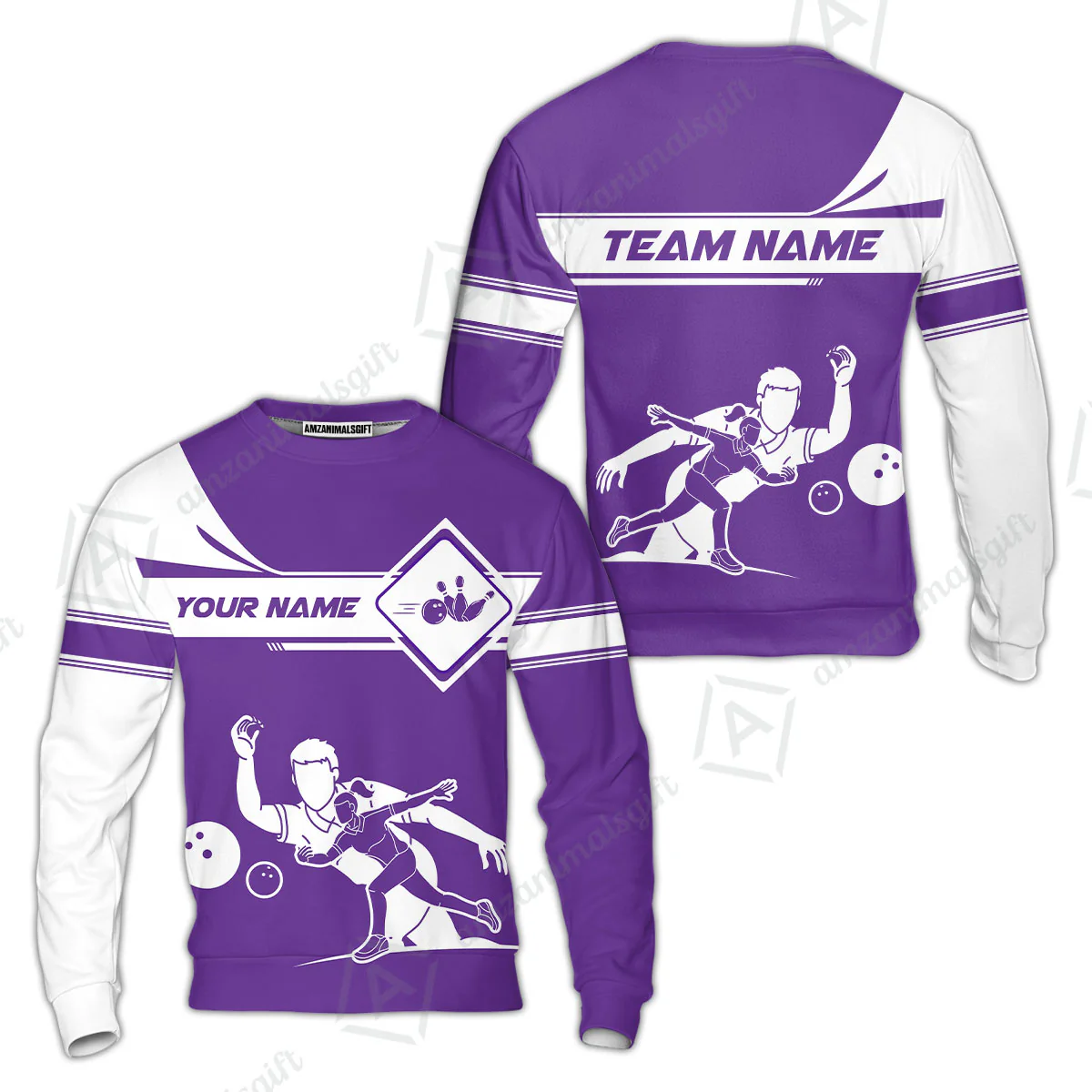 Customized Bowling Sweatshirt, Men And Women Playing Bowling Ball Sweatshirt Uniform Multicolor For Bowlers - Image 9