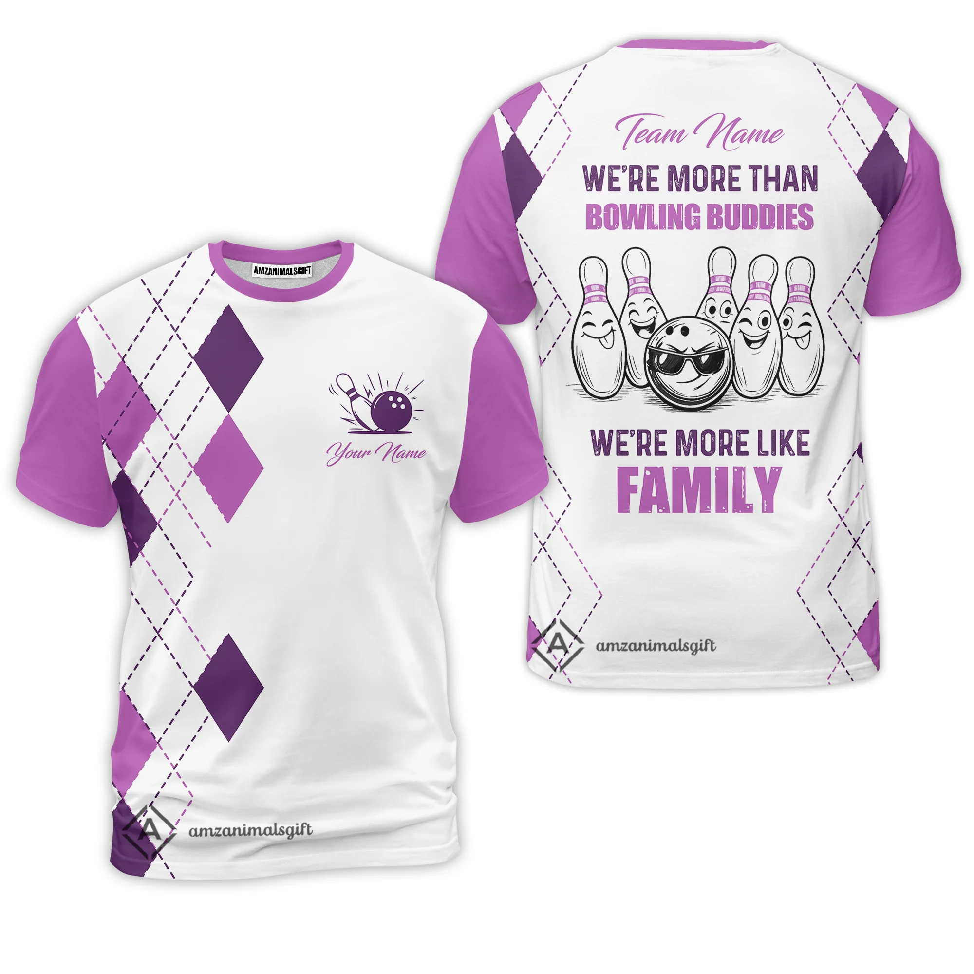 Customized Bowling Team Jersey, We're More Than Bowling Buddies, We're More Like Family Bowling Team Shirt - Image 36