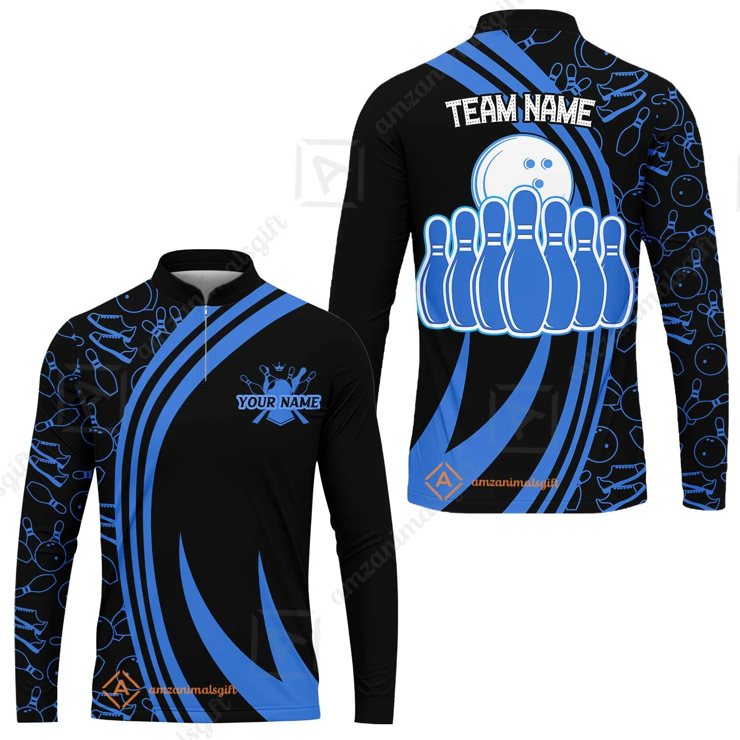 Customized Bowling Team Long Sleeve Jersey Neon Multicolor Bowling Uniforms With Name And Team Name For Bowlers - Image 3