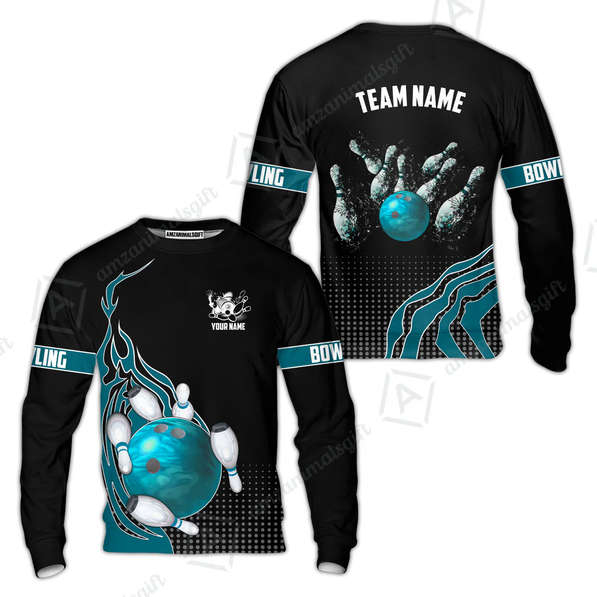 Customized Bowling Unisex Polo Shirt, Bowling And Breaking Pins Multicolor Option Customized Name And Team Name Polo Jerseys Shirts - Image 33