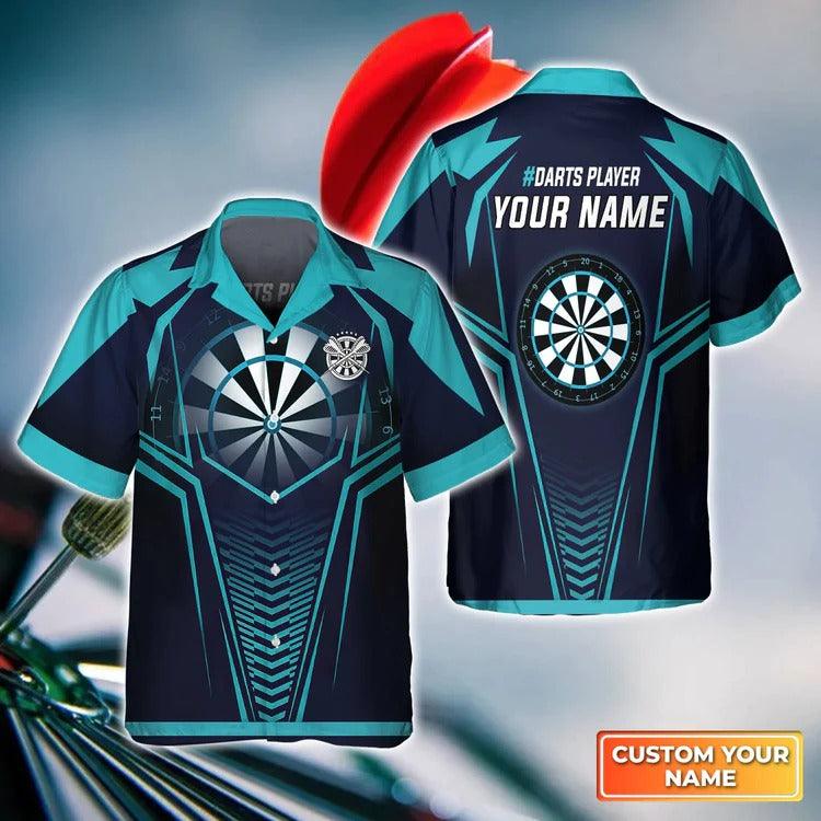 Customized Darts Hawaiian Shirt, Blue Darts Thunder Lightning, Personalized Name Hawaiian Shirt For Men - Perfect Gift For Darts Lovers, Darts Players - Image 8